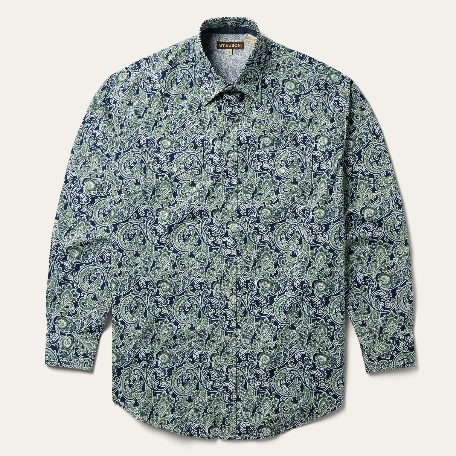 Greenspring Paisley Print Western Shirt