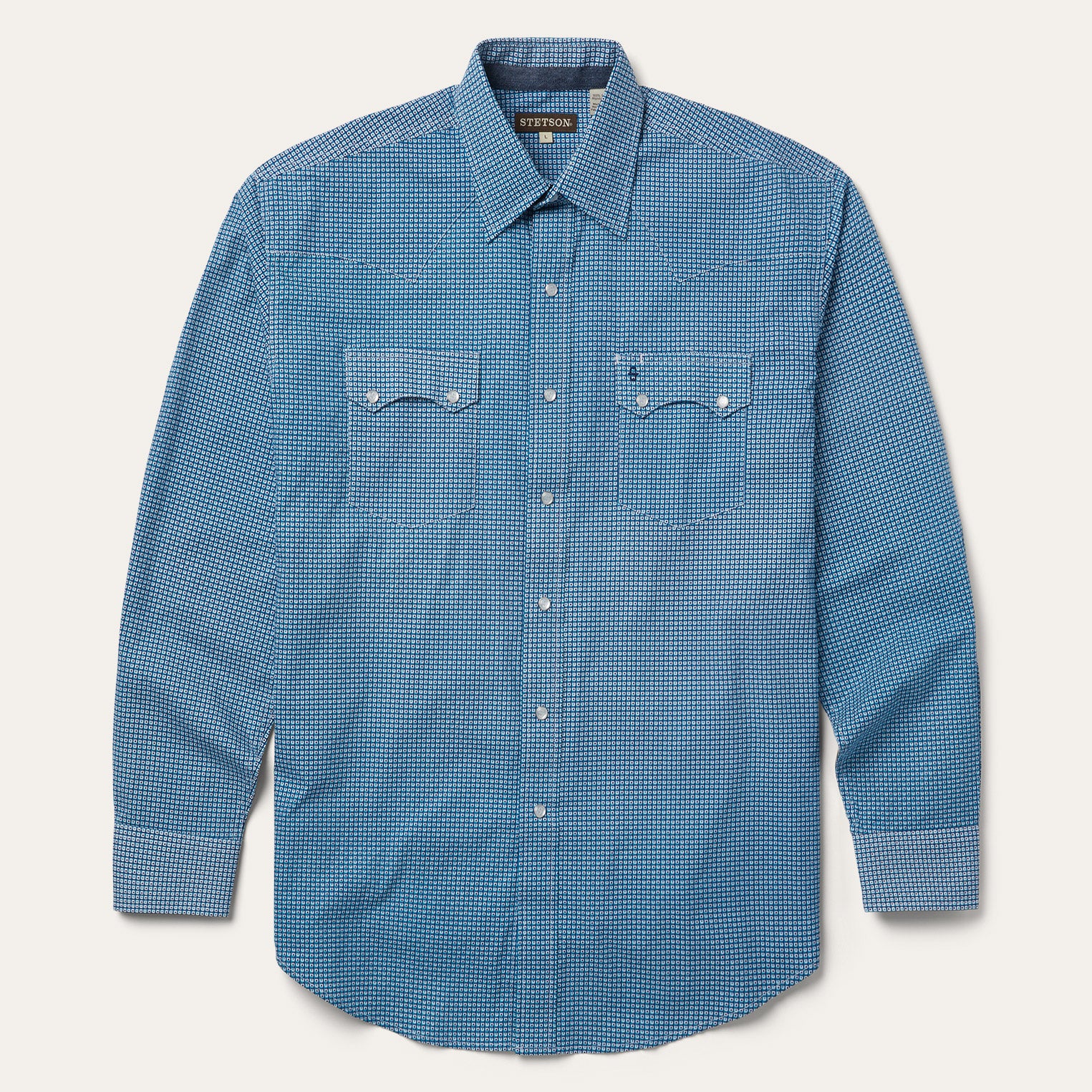Micro Print Western Shirt