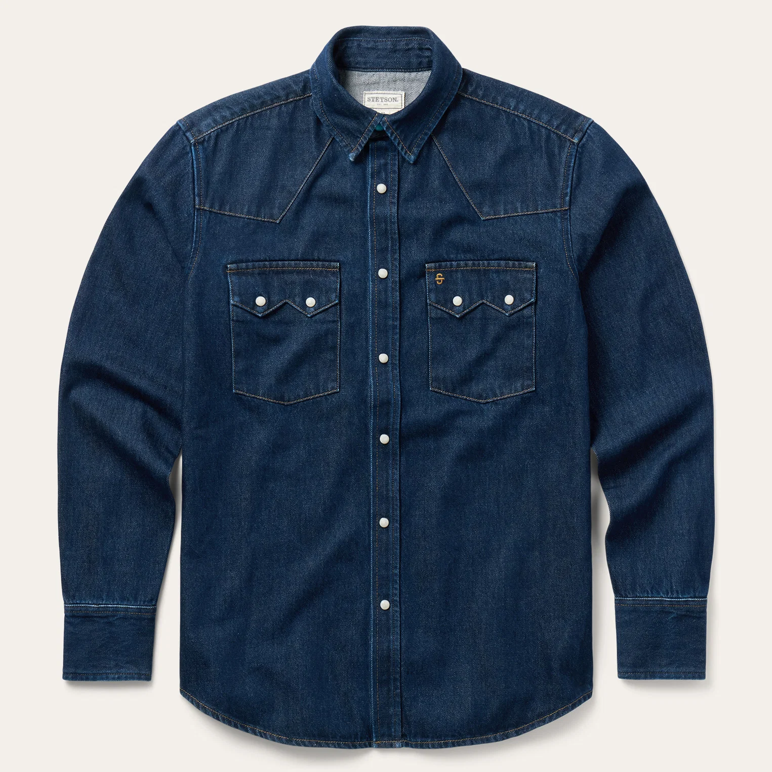 Raw Denim Western Shirt