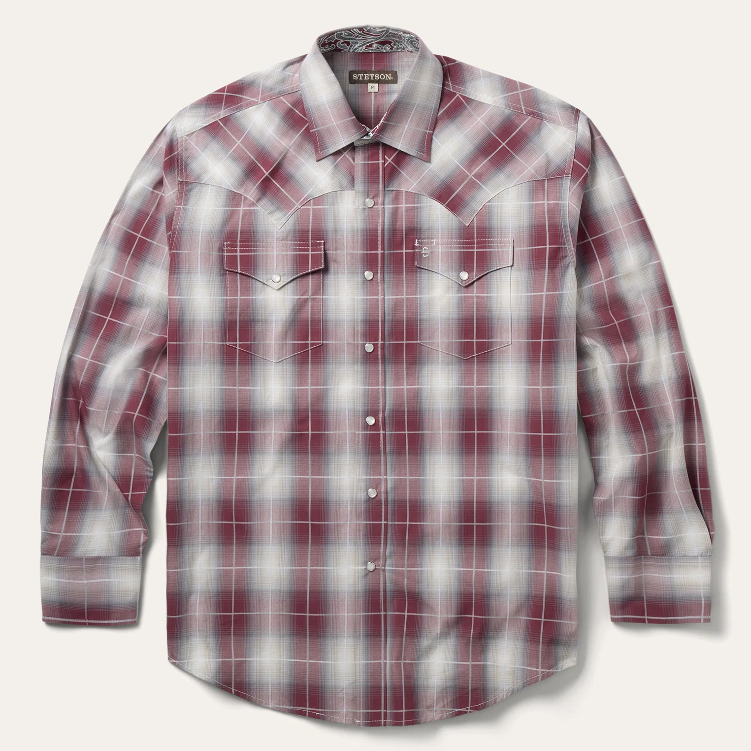 Ombre Plaid Western Shirt