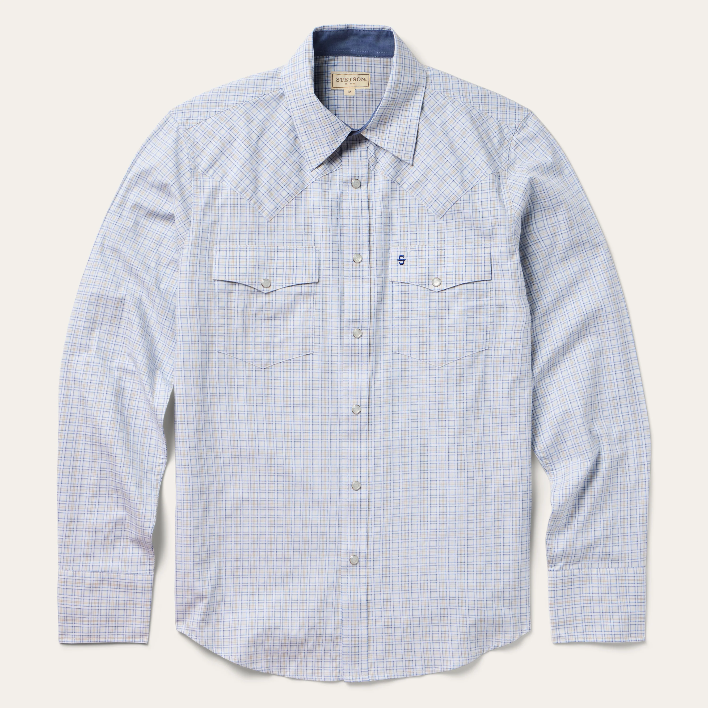 Ombre Plaid Check Western Shirt
