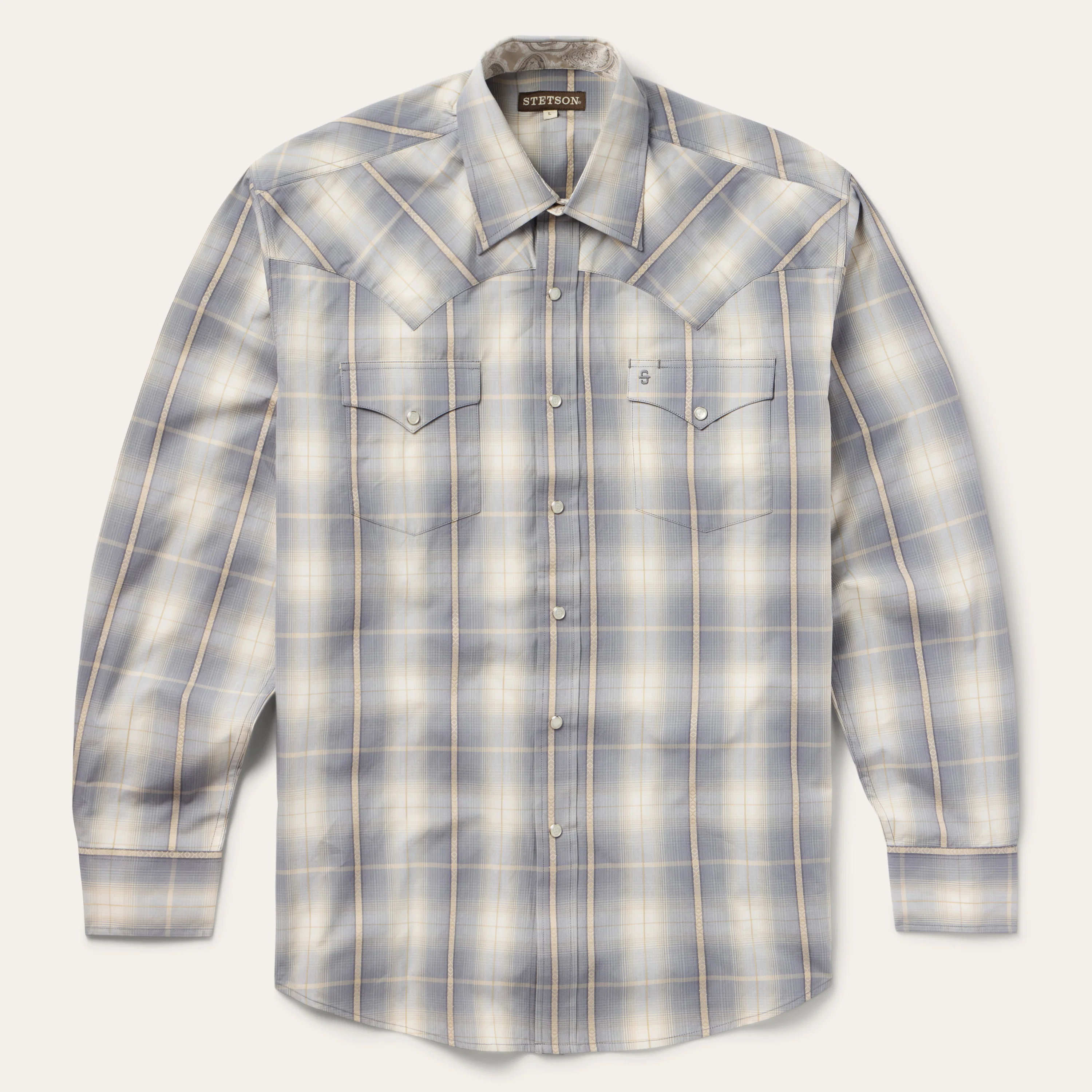 Smoke Diamonds Plaid Western Shirt
