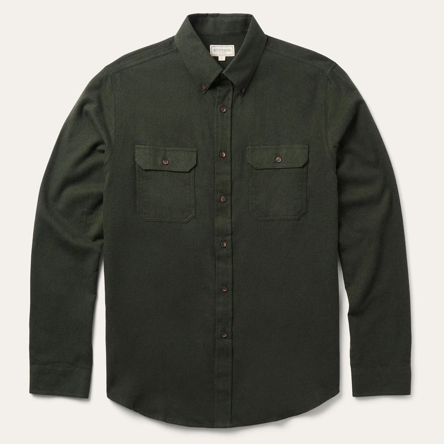 Brushed Heathered Flannel Shirt