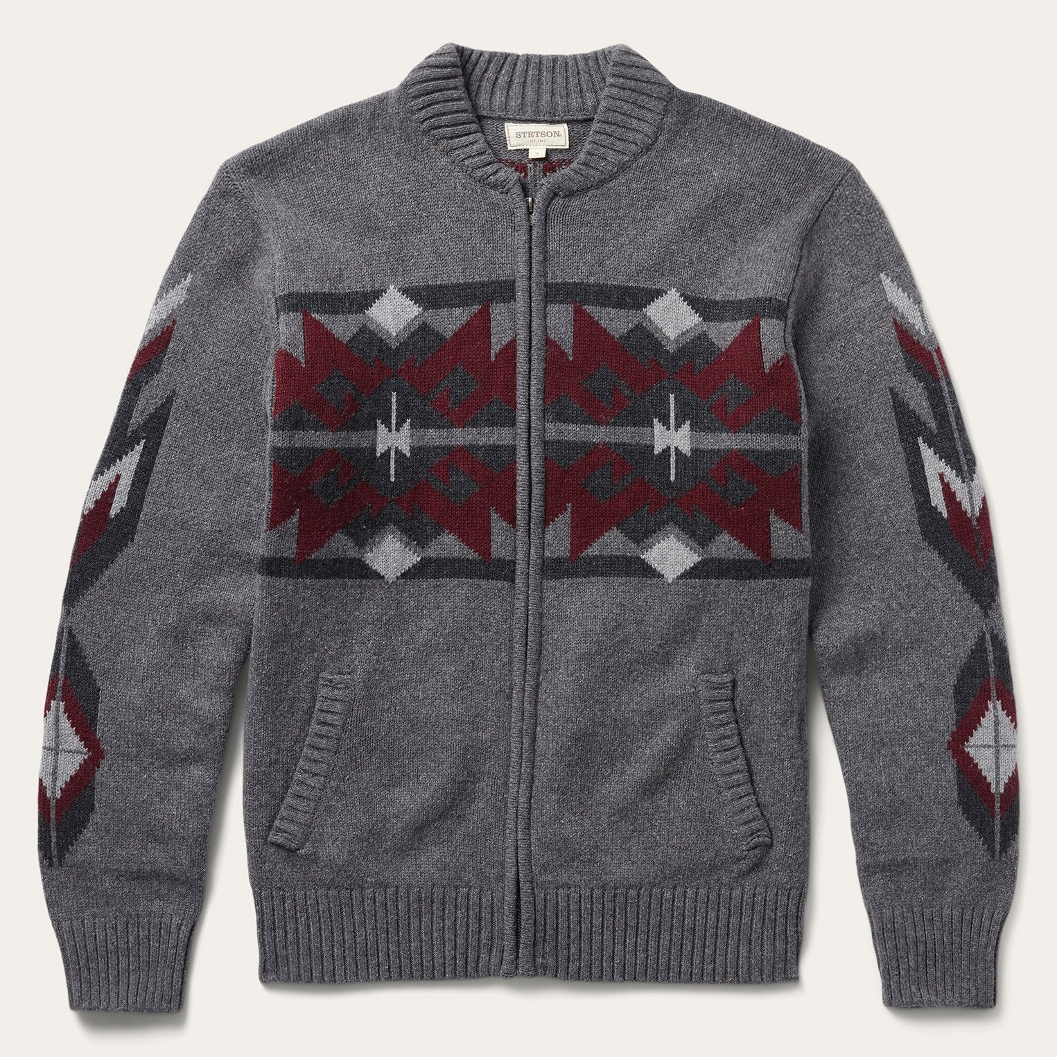 Grey Aztec Cardigan