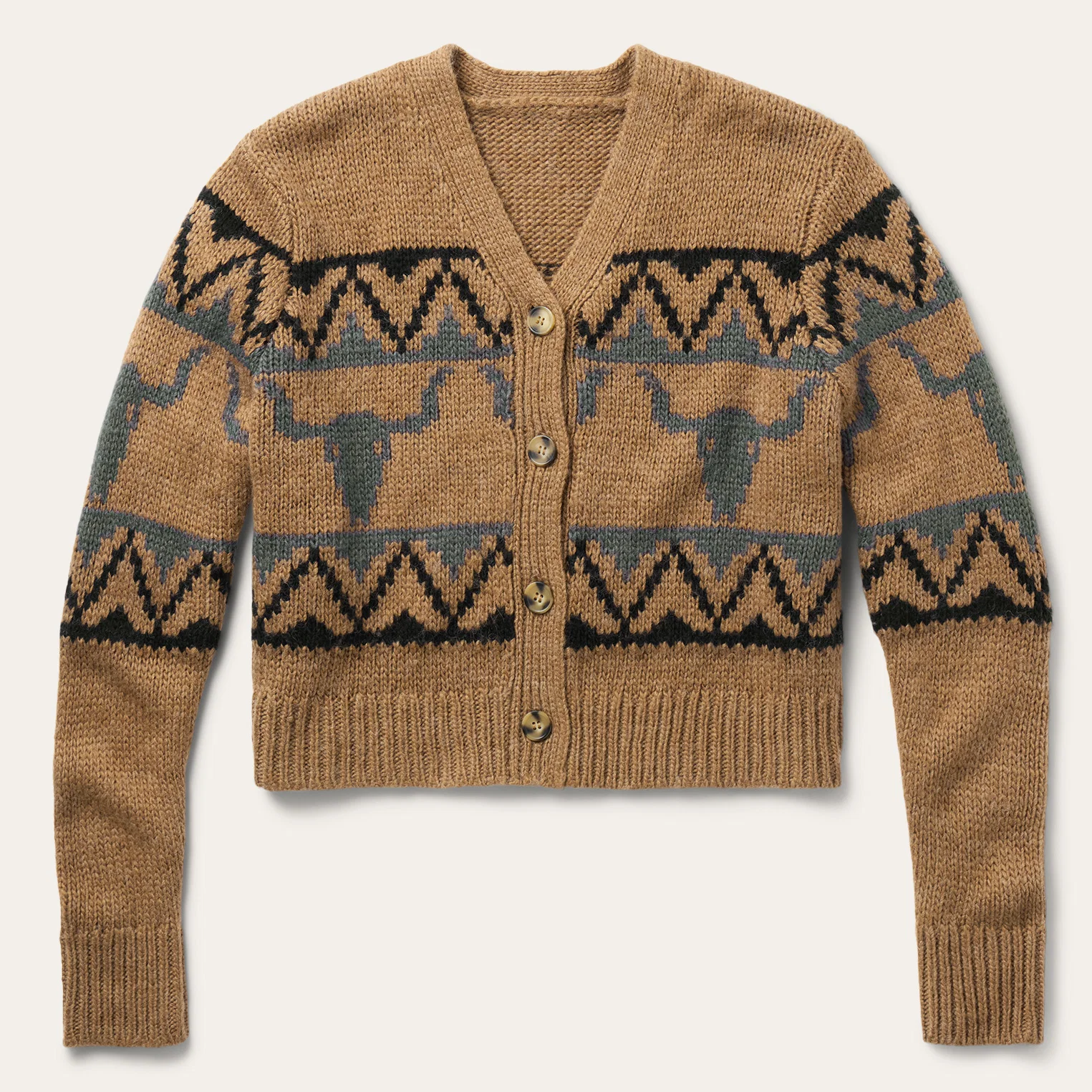Steer Head Cropped Cardigan