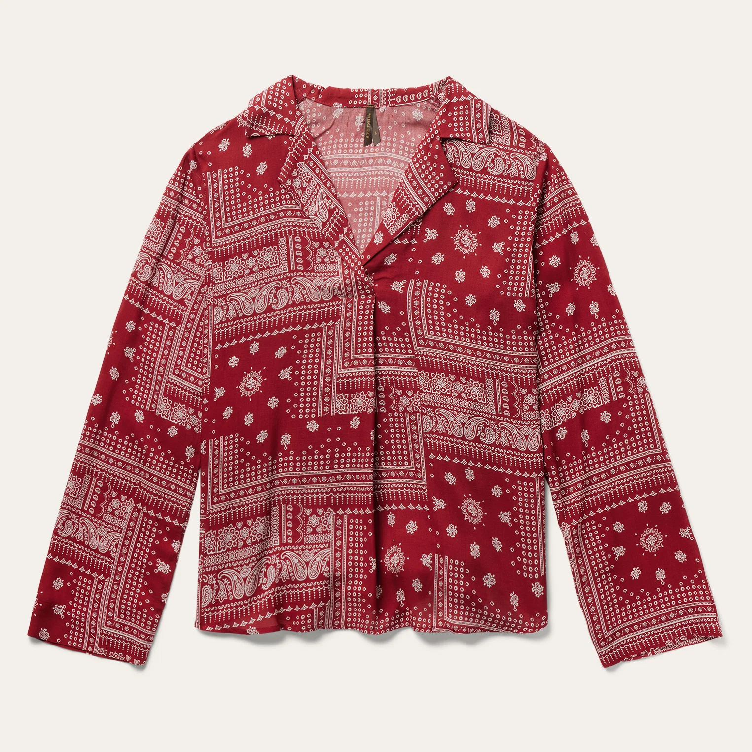Red Bandana Patchwork Blouse