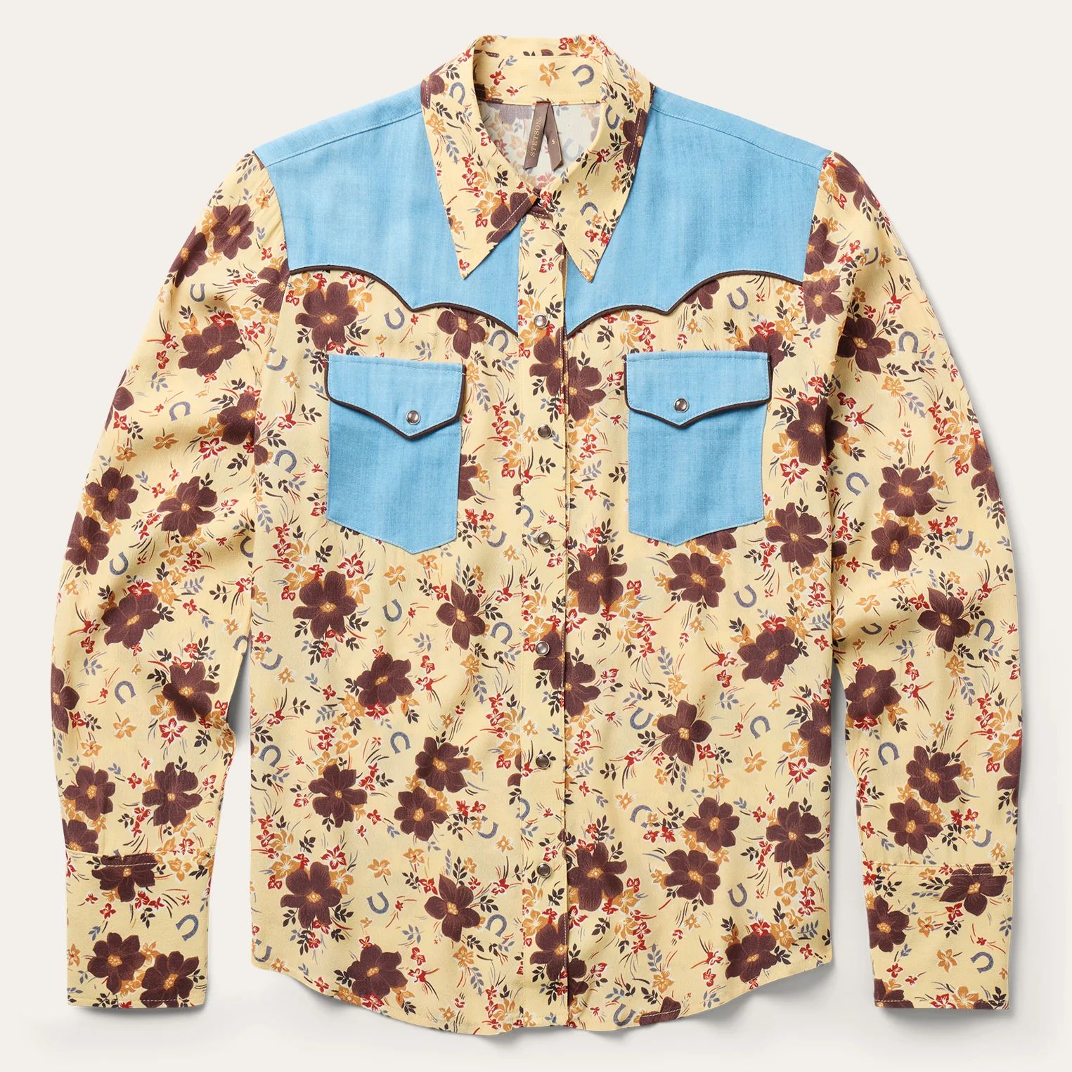 Vintage Floral Print Western Shirt
