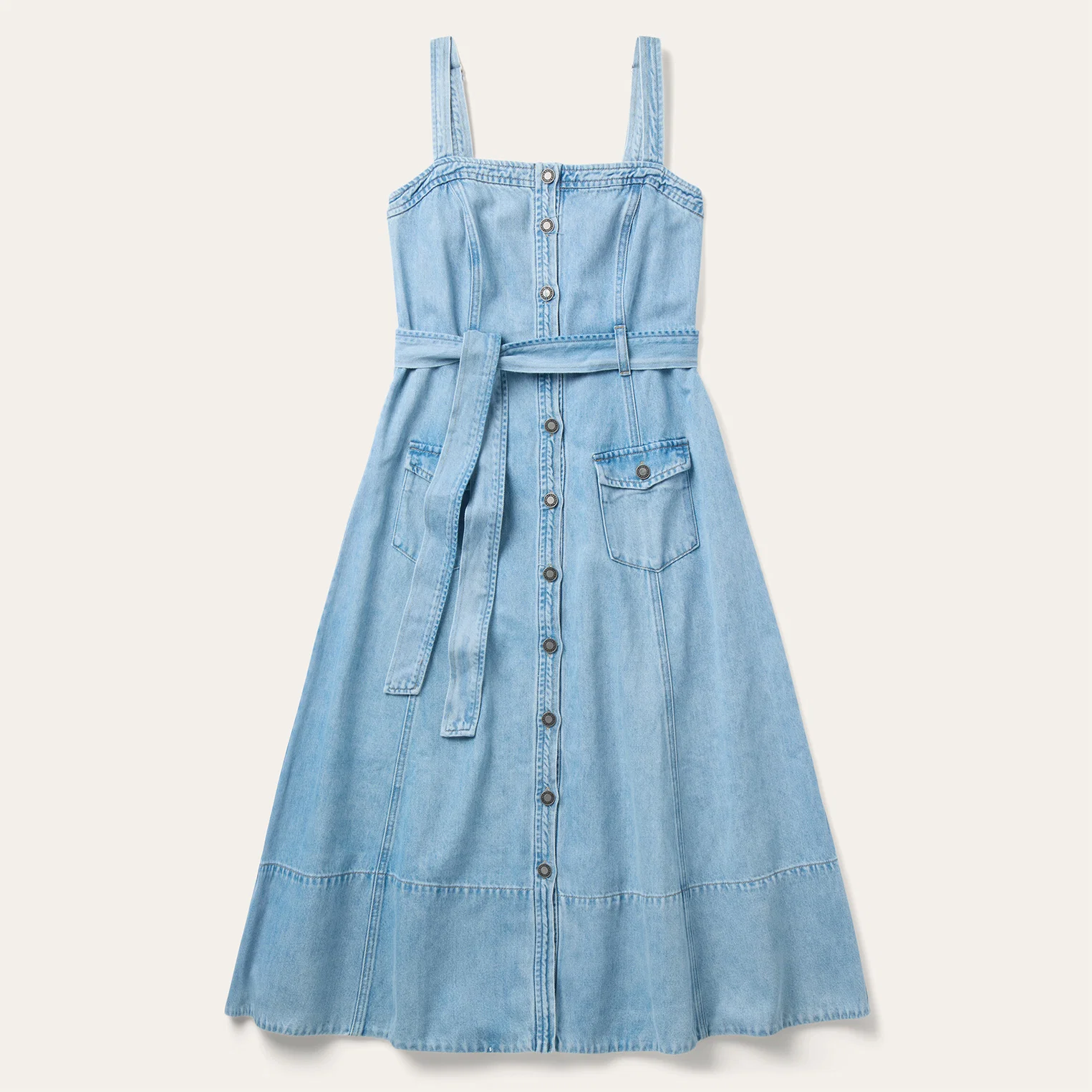 Denim Button Front Dress