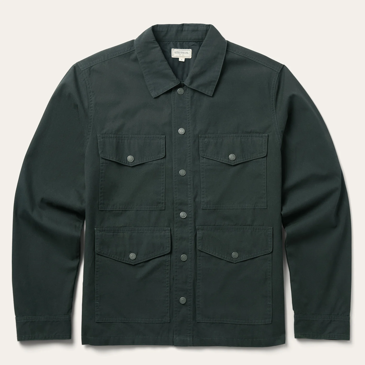 Waxed Canvas Shirt Jacket