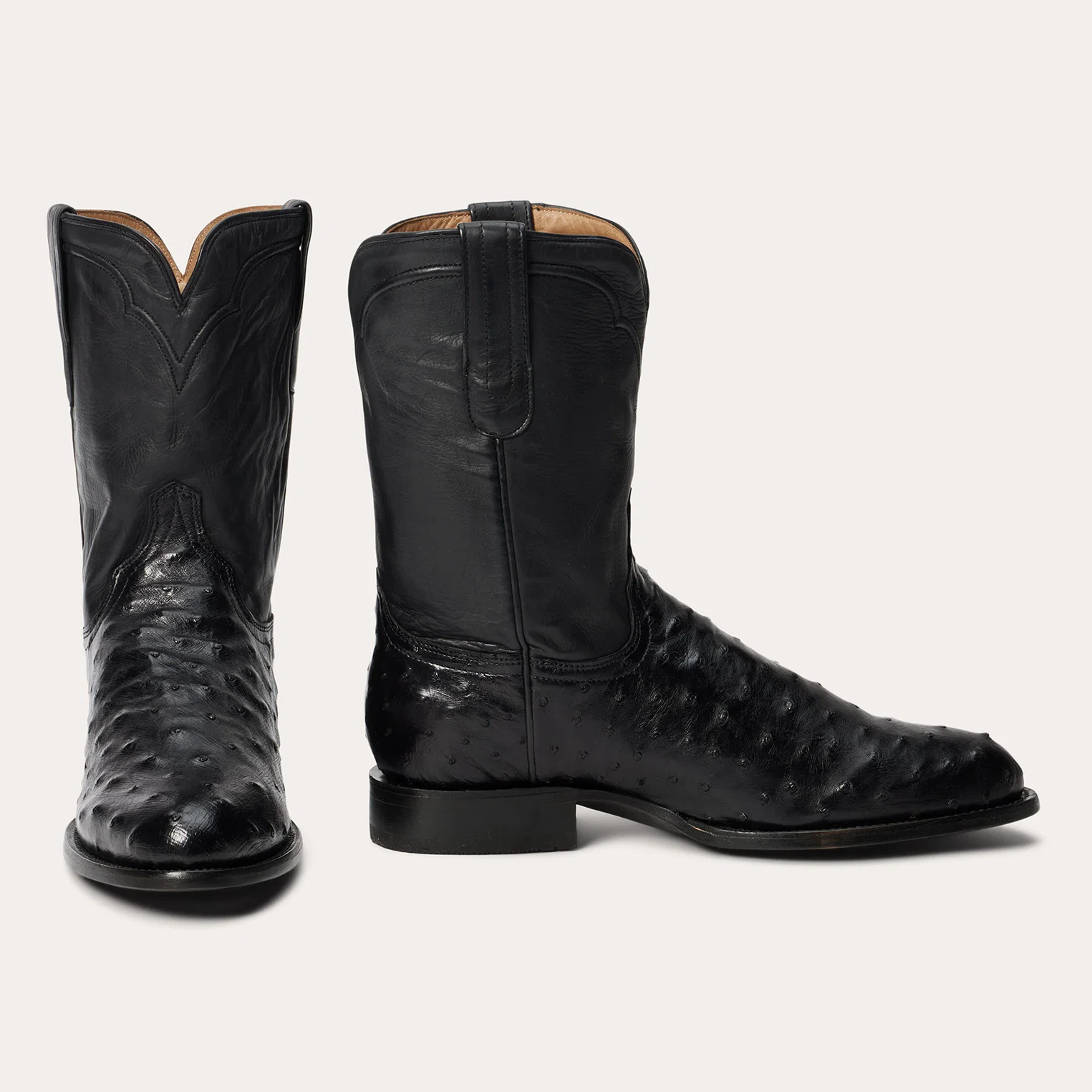 Austin Ostrich Roper Boots