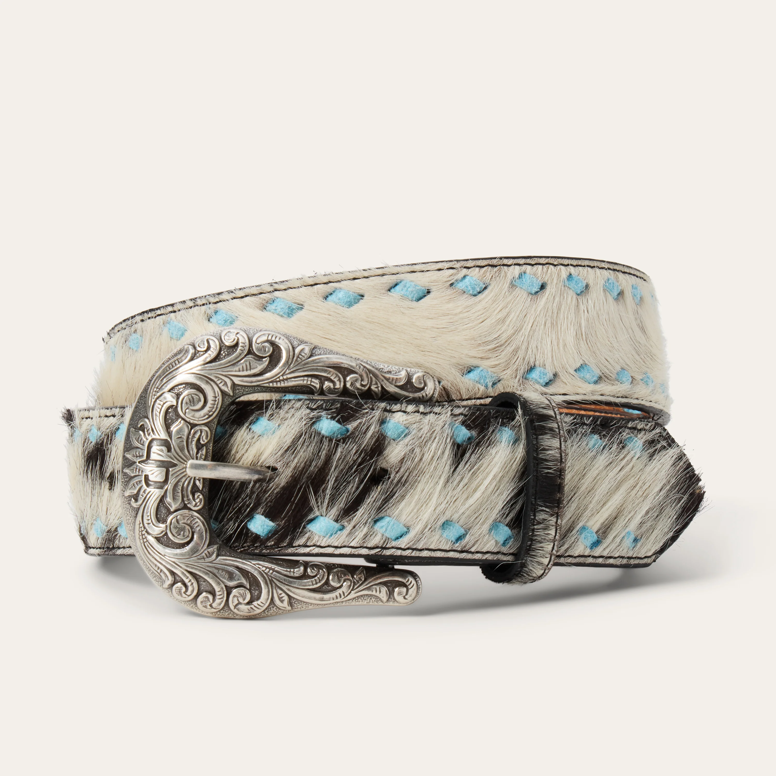 Hair-On-Hide Laced Belt