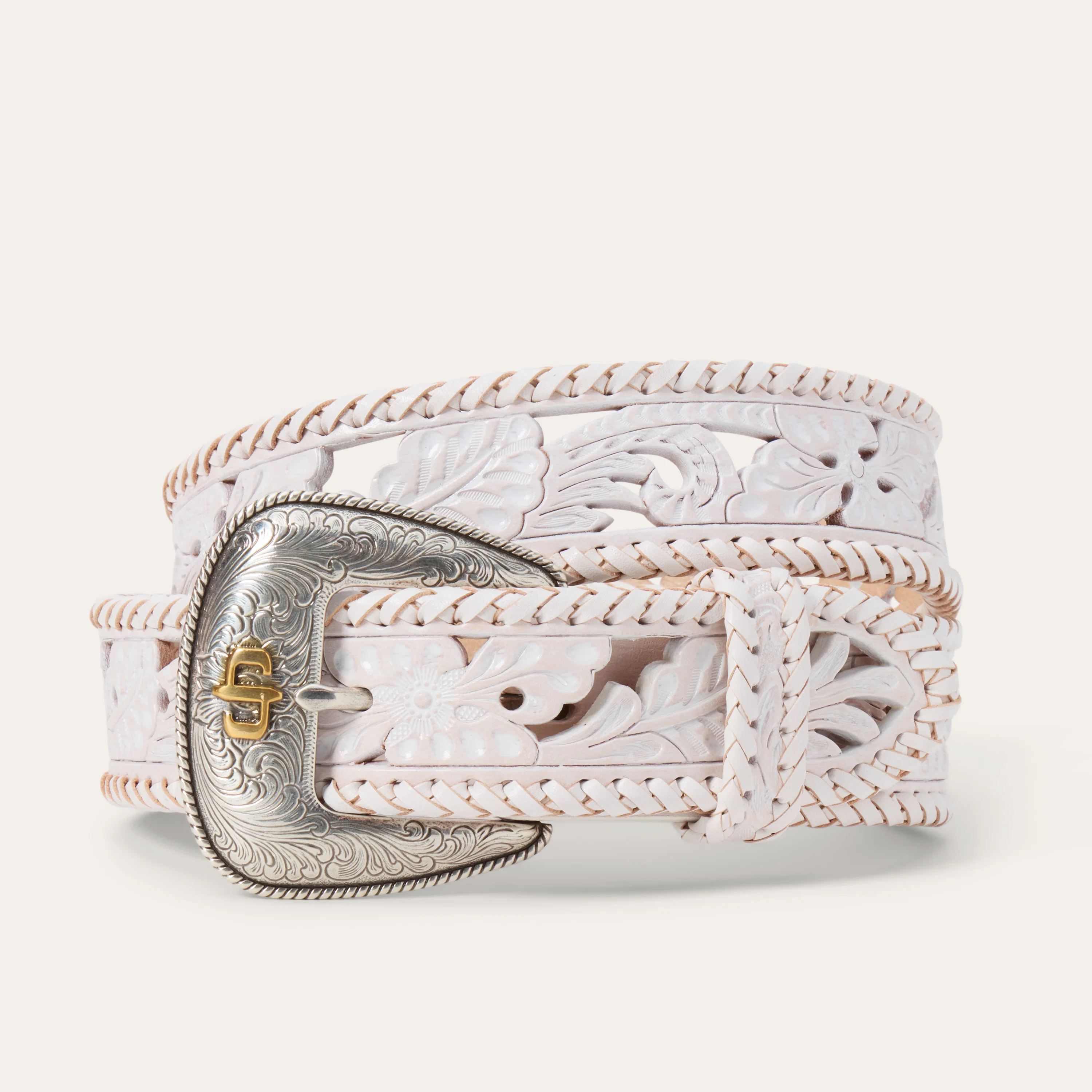 Tooled Laced Edge Belt