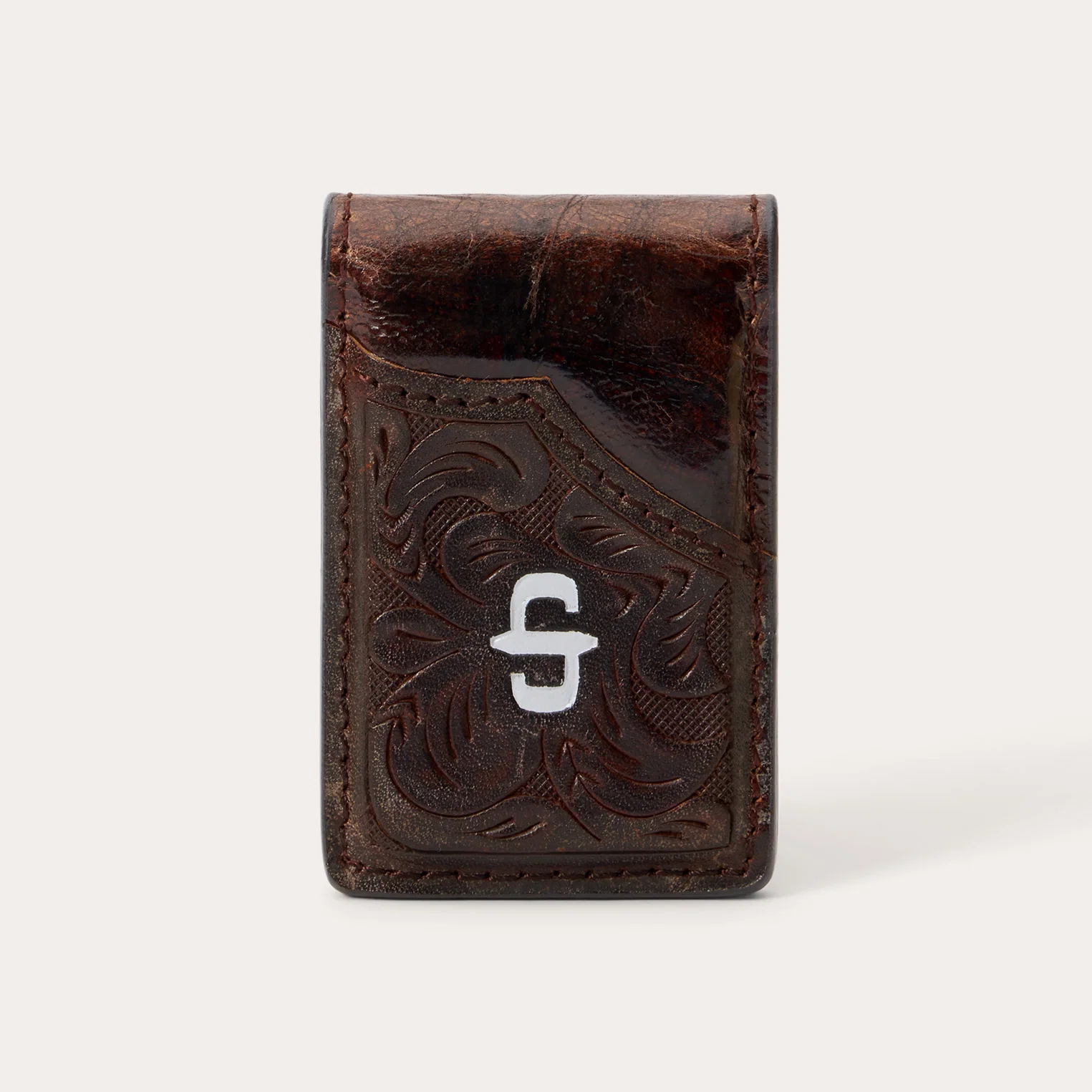 Tooled Embossed Croco Money Clip