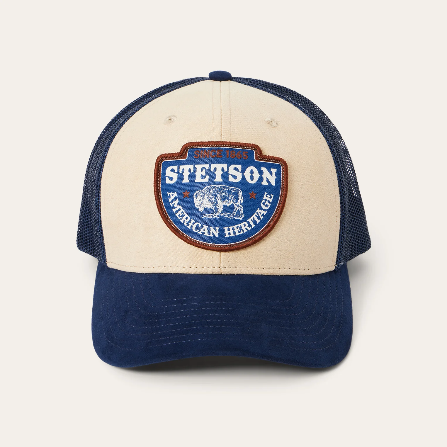 Khaki Arrowhead Patch Trucker Cap