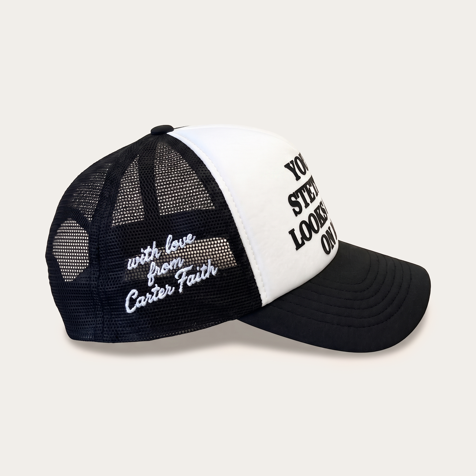 Stetson x Carter Faith Your Stetson Looks Good On Me Trucker Hat - Image 7