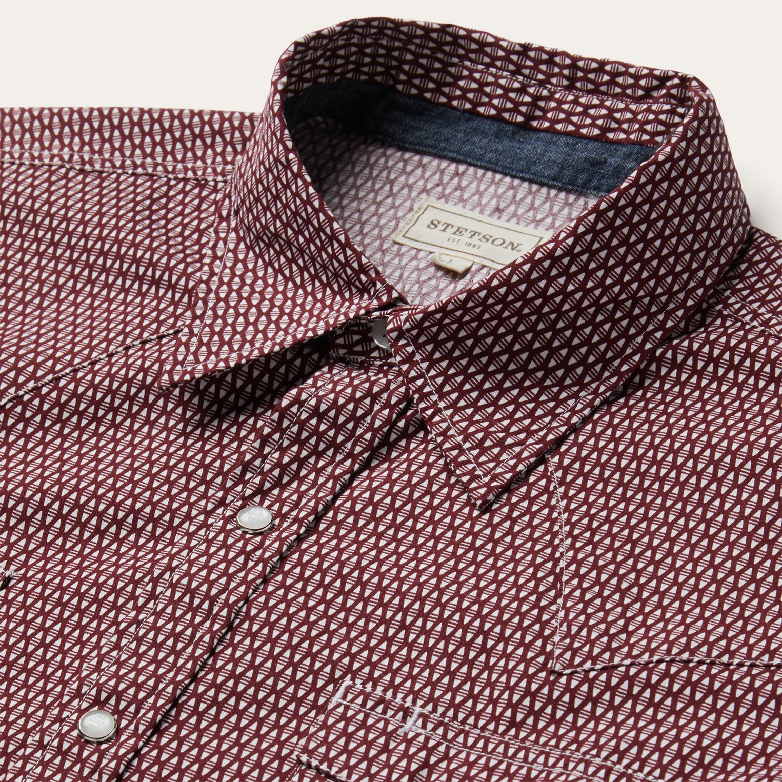 Broken Diamond Print Western Shirt - Image 5