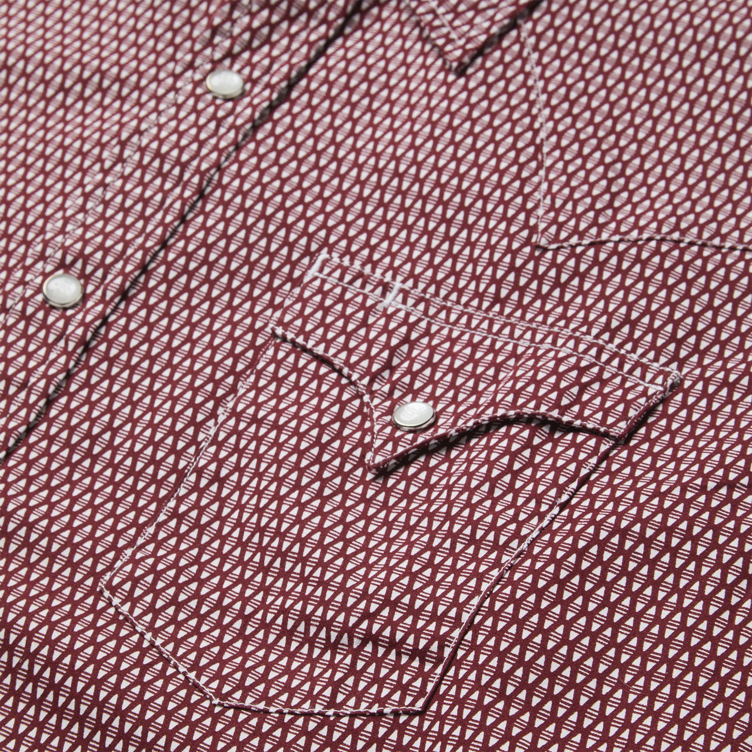 Broken Diamond Print Western Shirt - Image 6