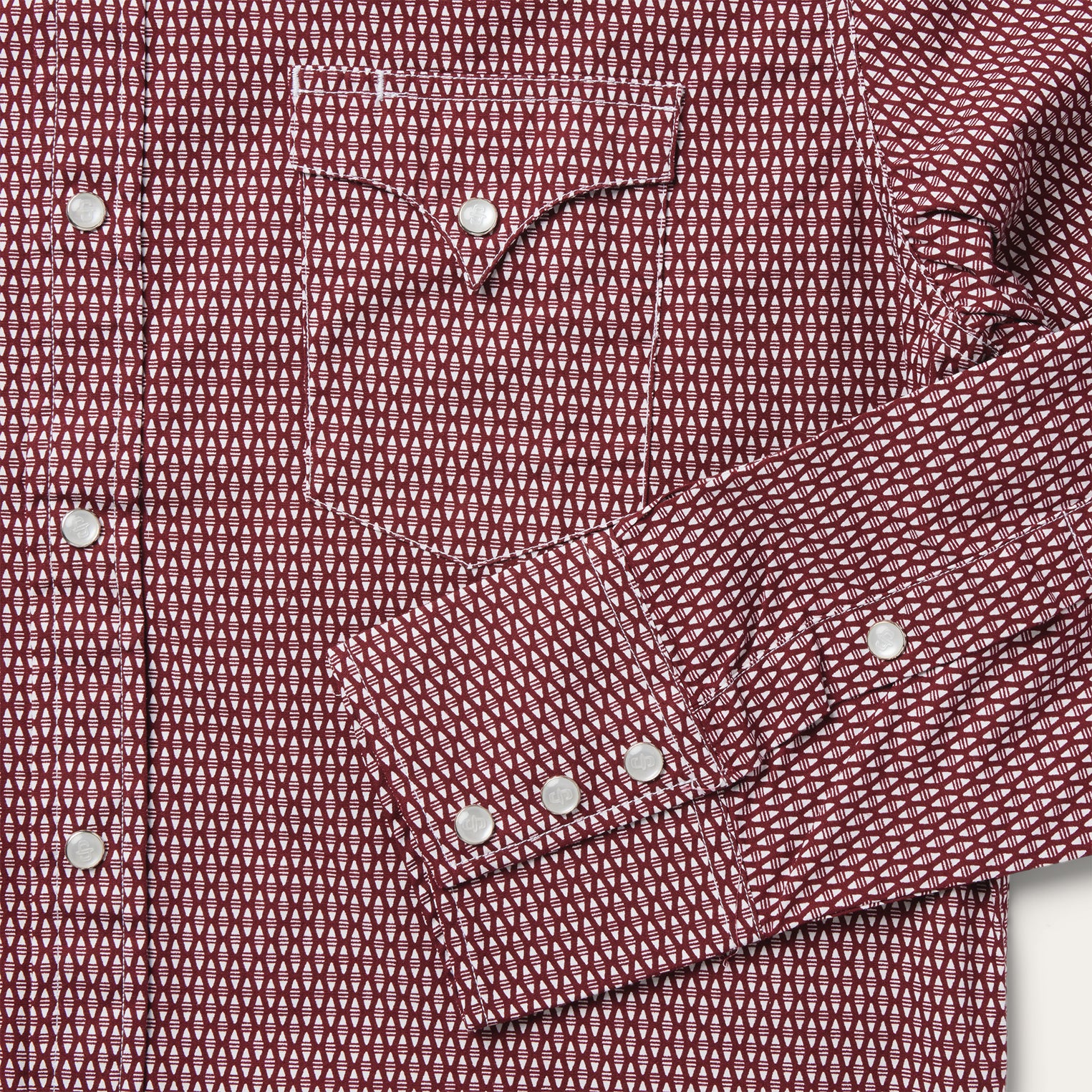 Broken Diamond Print Western Shirt - Image 7