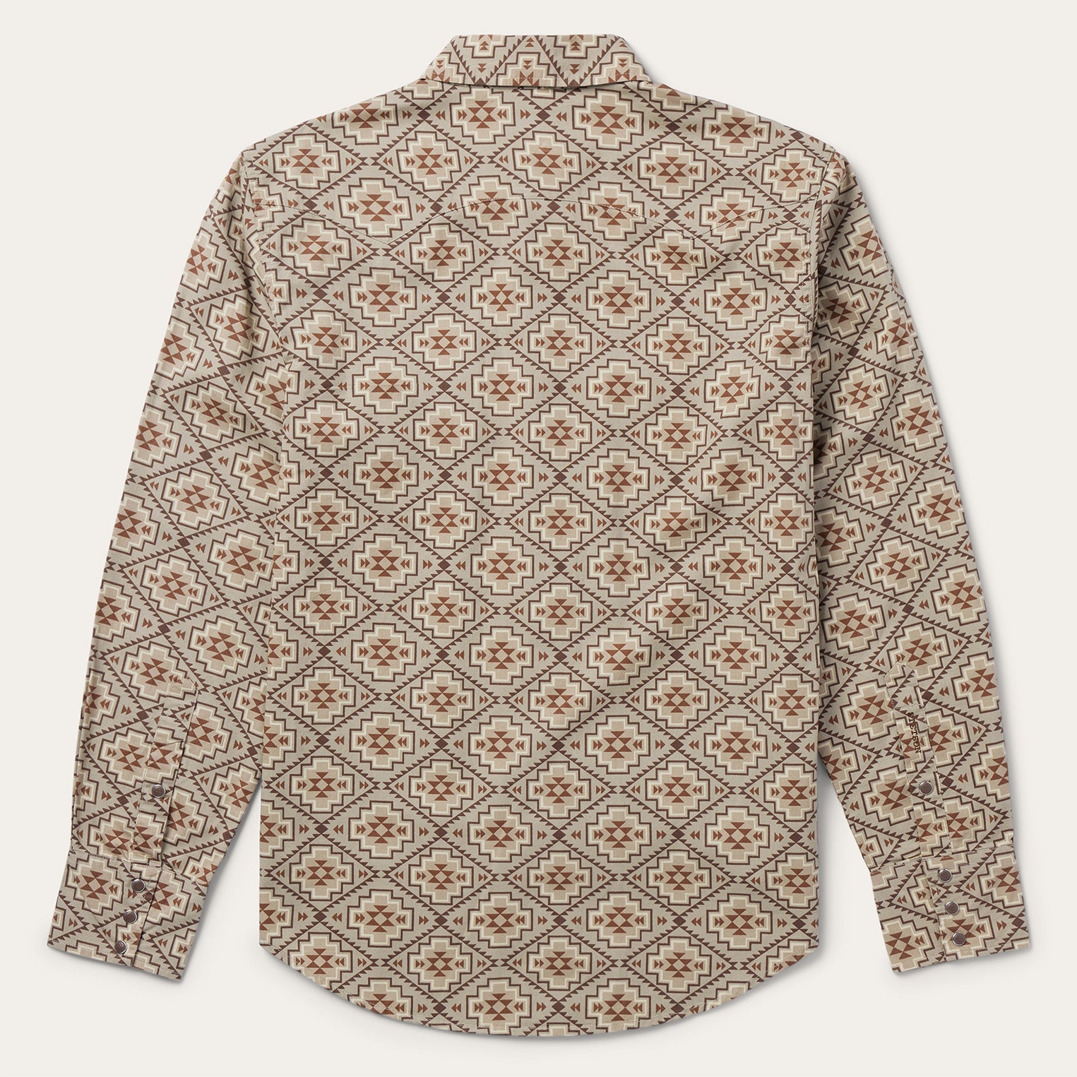 Brown Aztec Poplin Western Shirt - Image 2