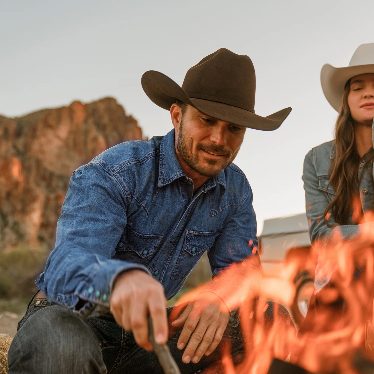 Turquoise Snap Western Denim Shirt - Image 6