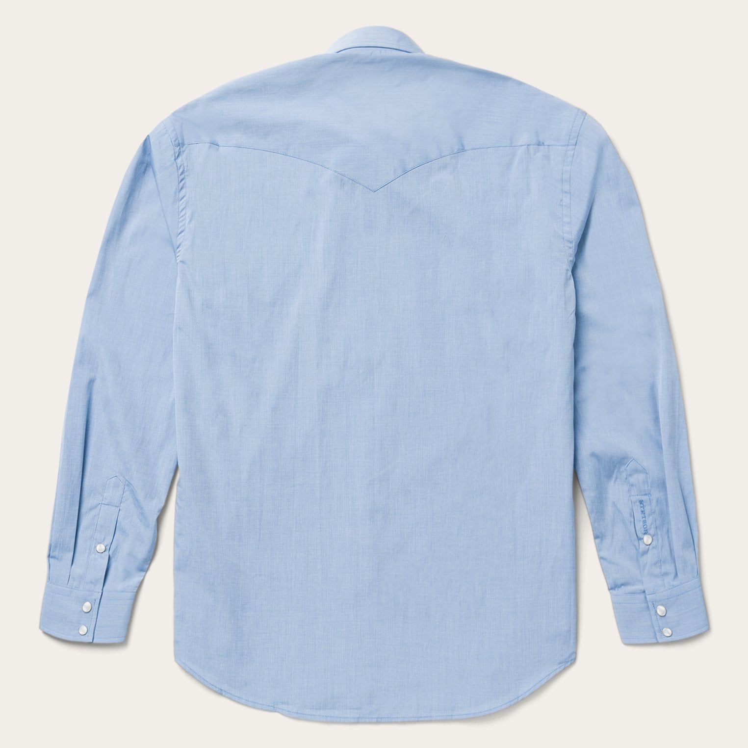 Blue End On End Solid Shirt - Image 3