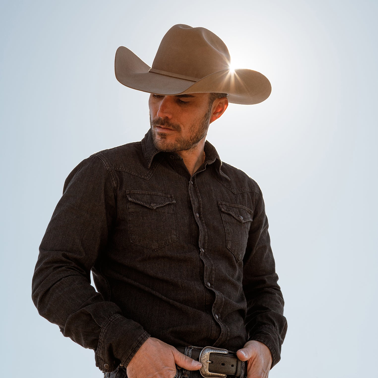 Modern Denim Western Shirt - Image 2