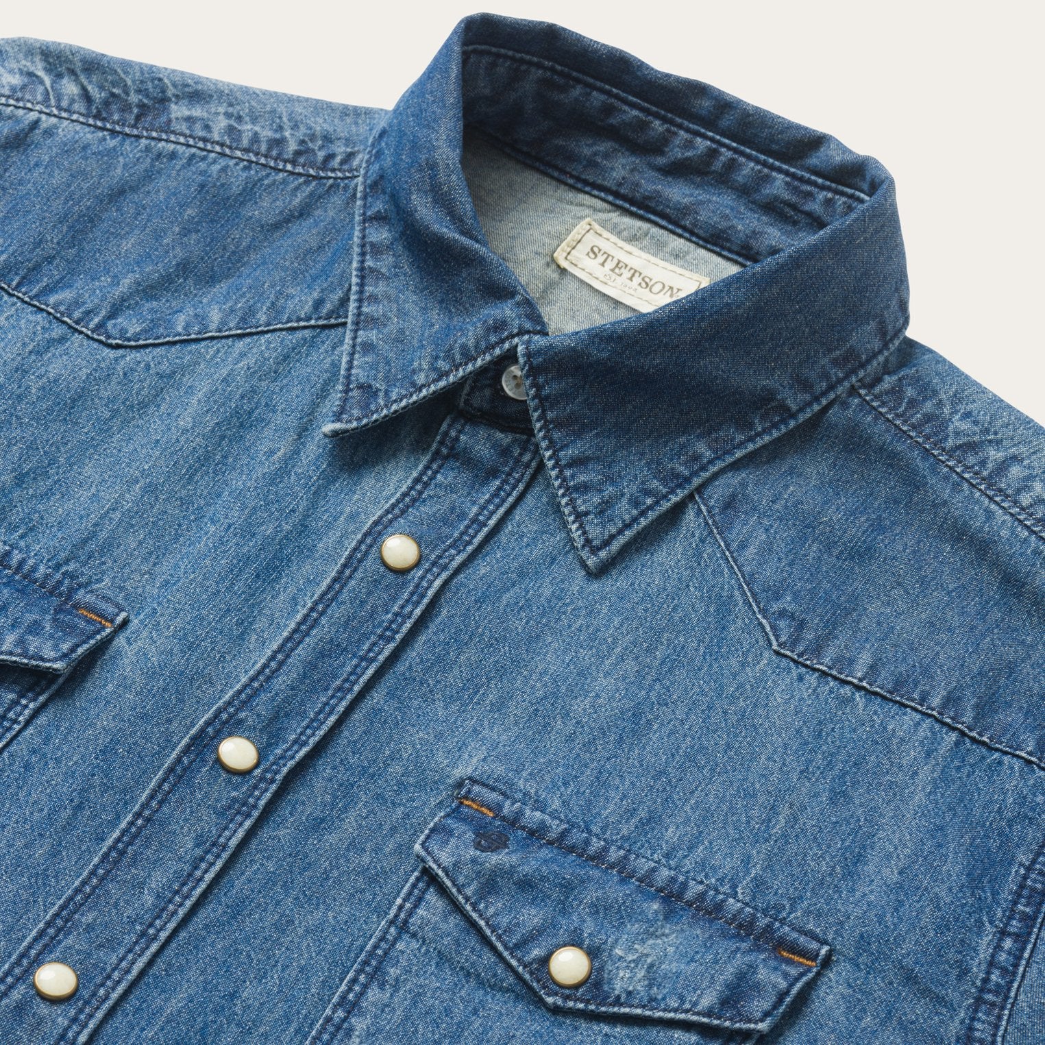 Medium Blue Denim Shirt - Image 8
