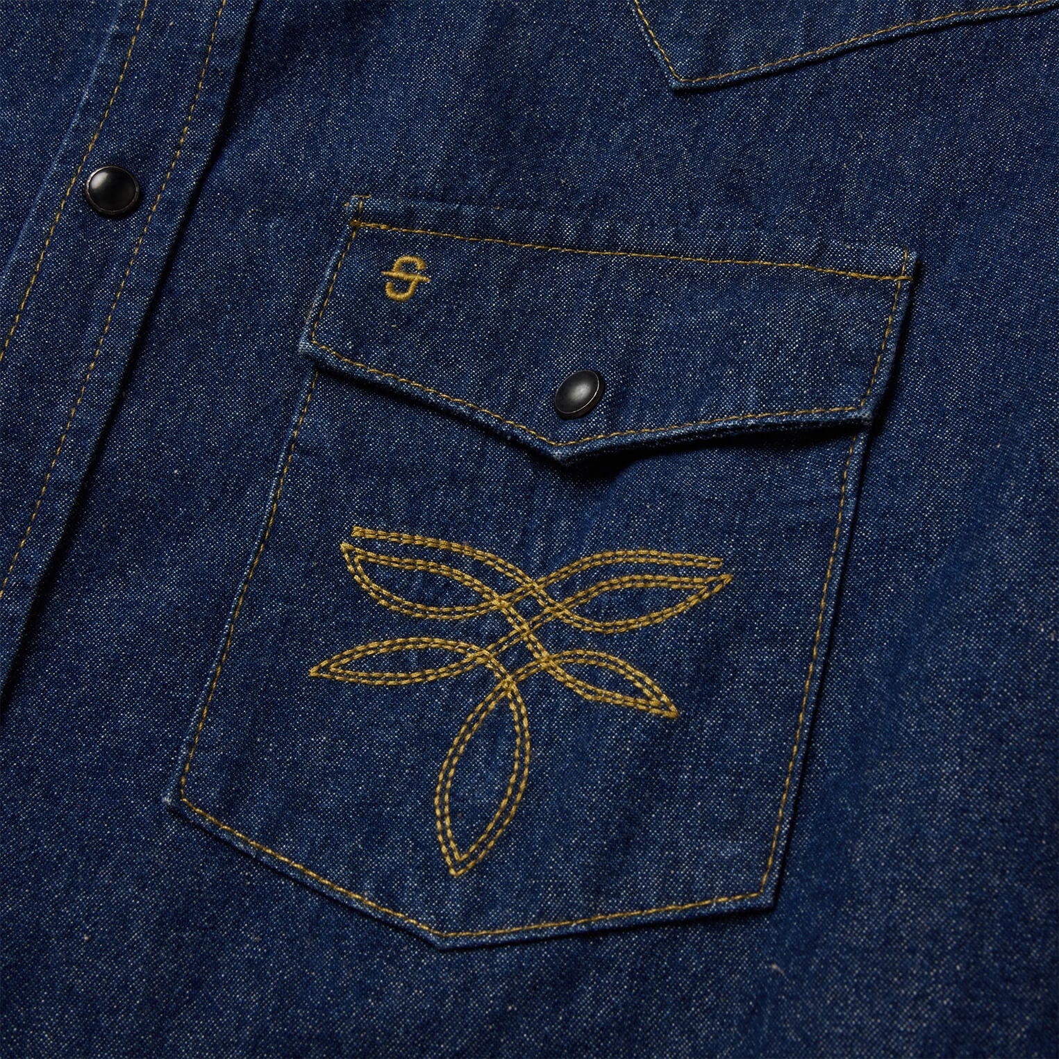 Boot Stitch Raw Denim Shirt - Image 4