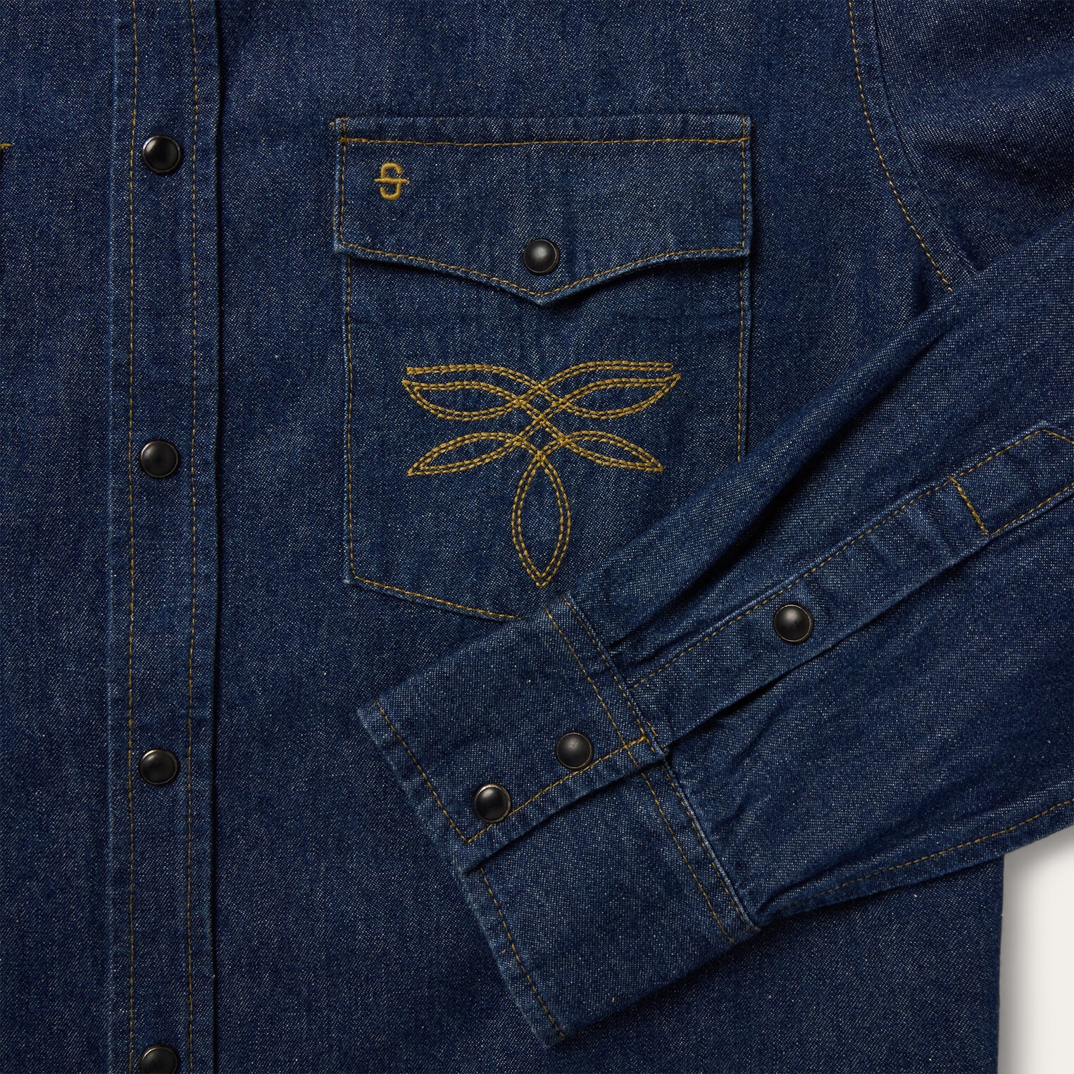 Boot Stitch Raw Denim Shirt - Image 5