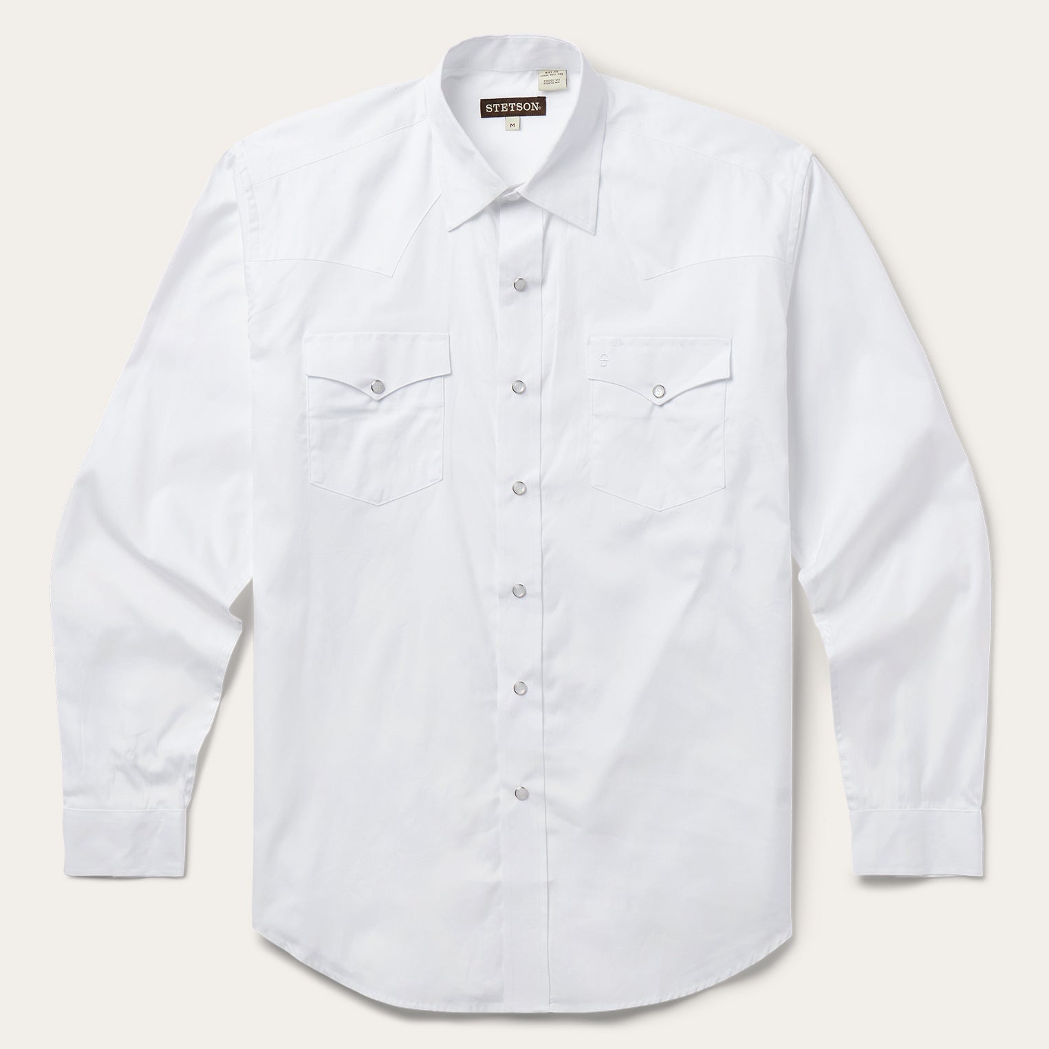 White Pinpoint Oxford Western Shirt