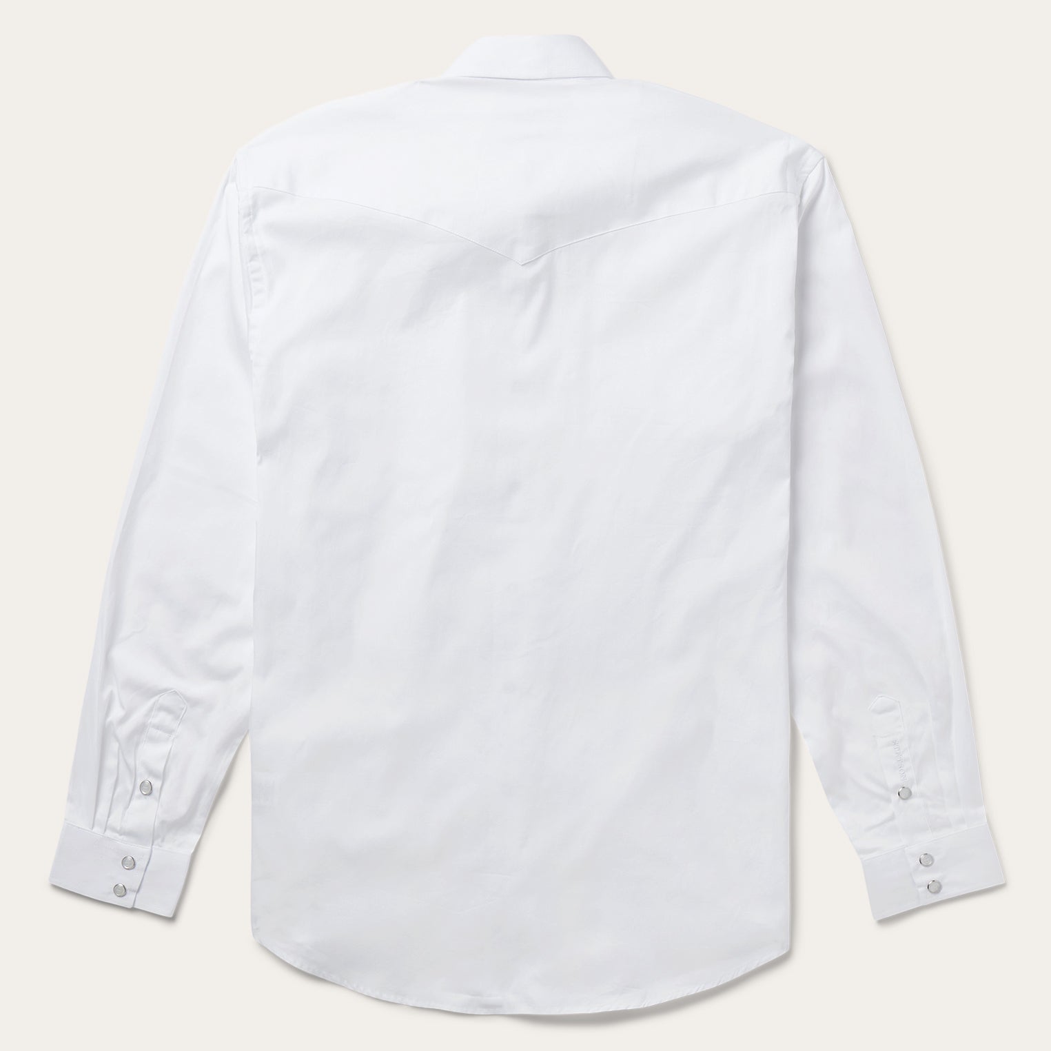 White Pinpoint Oxford Western Shirt - Image 2