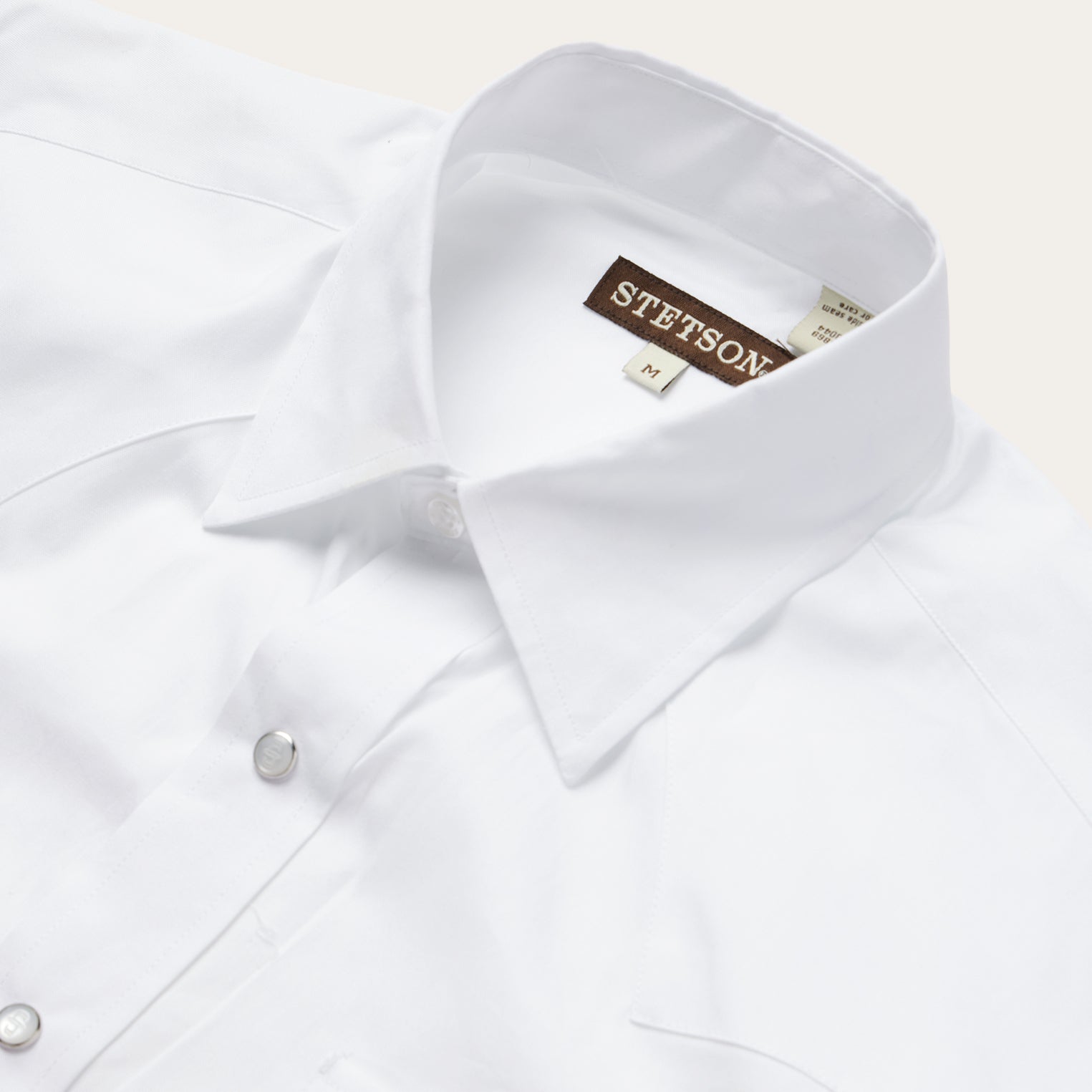White Pinpoint Oxford Western Shirt - Image 3