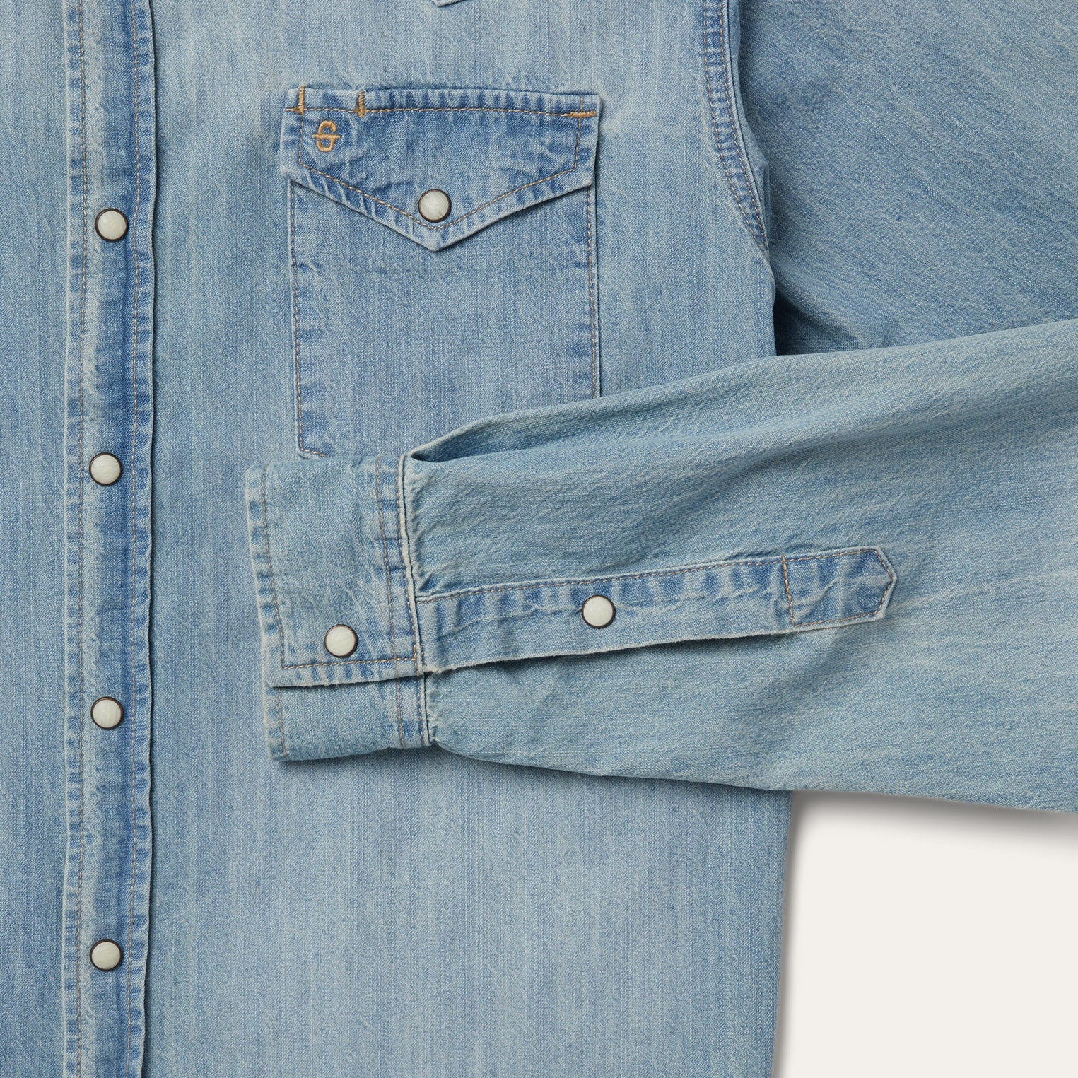 Long-Sleeved Denim Shirt - Image 10