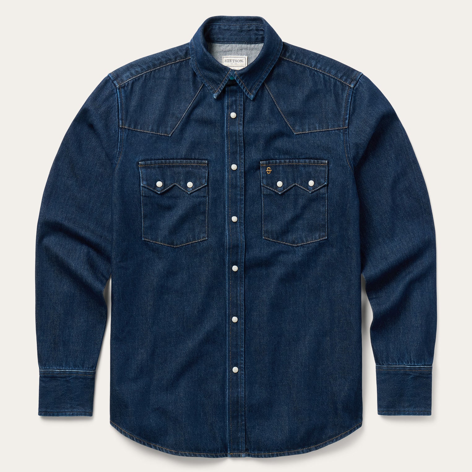 Raw Denim Western Shirt