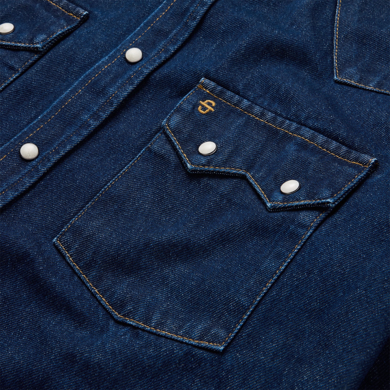 Raw Denim Western Shirt - Image 7