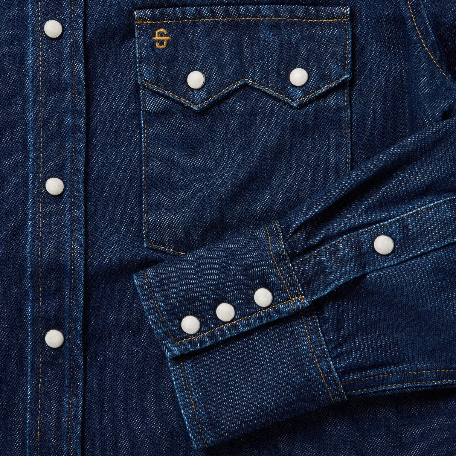 Raw Denim Western Shirt - Image 8
