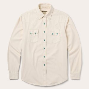 Turquoise Snap Western Denim Shirt