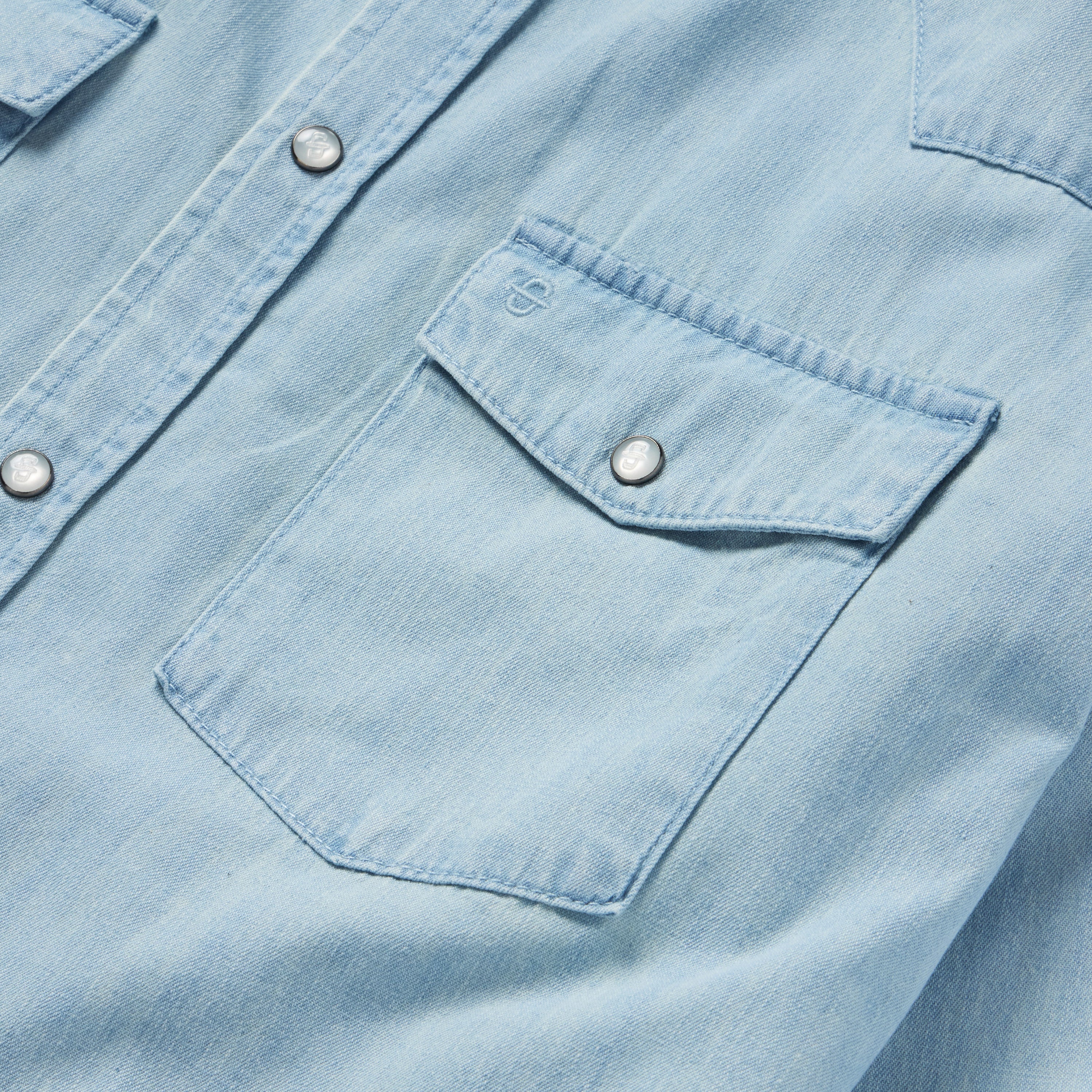 Chambray Oxford Western Shirt - Image 7