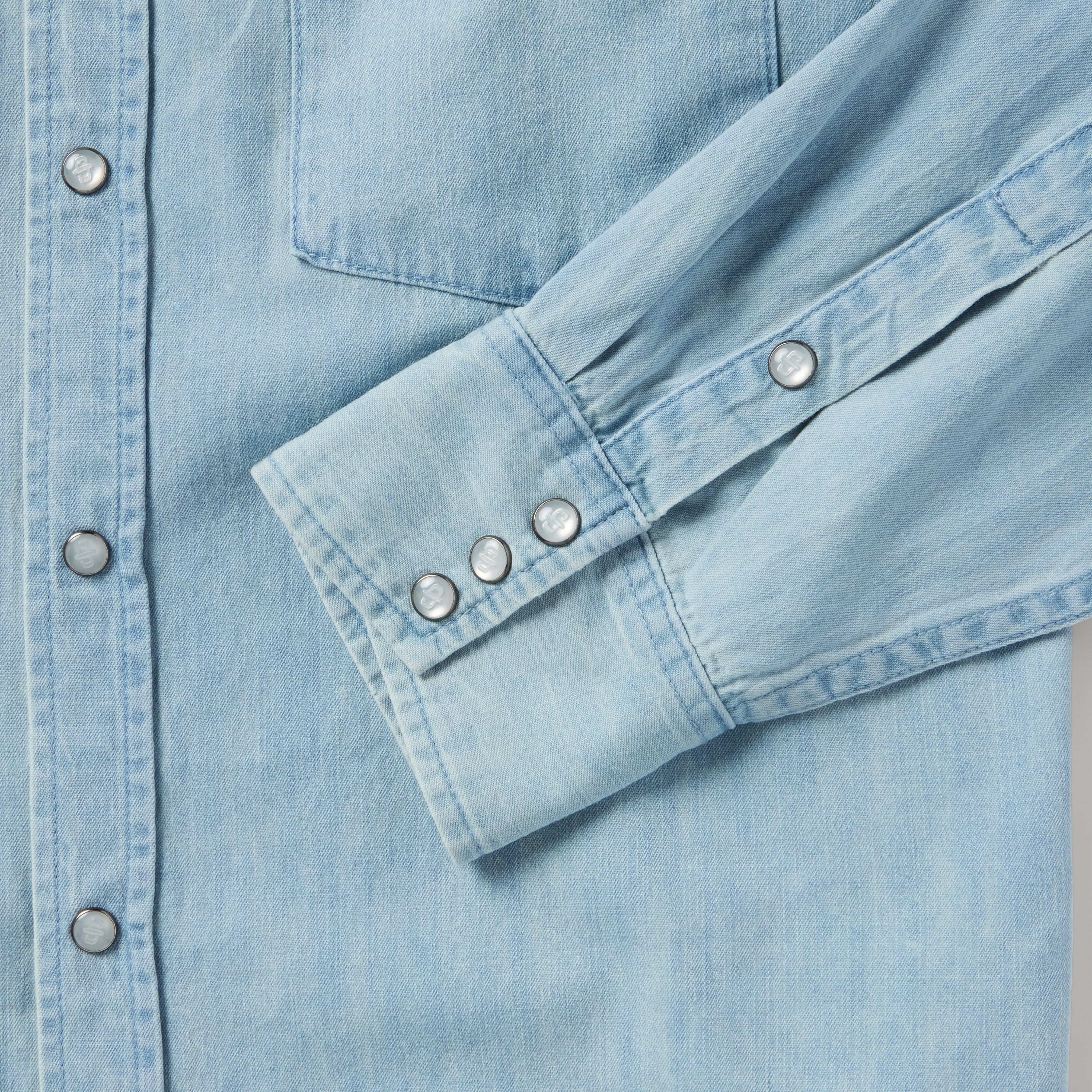 Chambray Oxford Western Shirt - Image 8