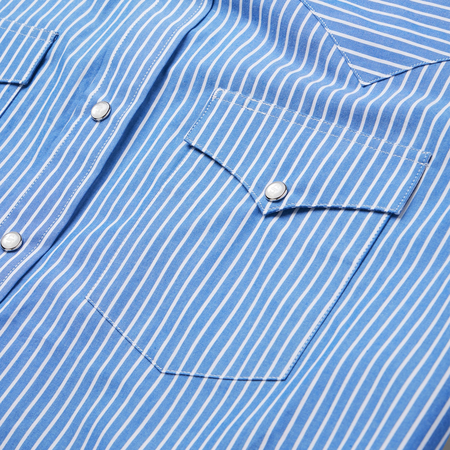 Blue Western Stripe Shirt - Image 4