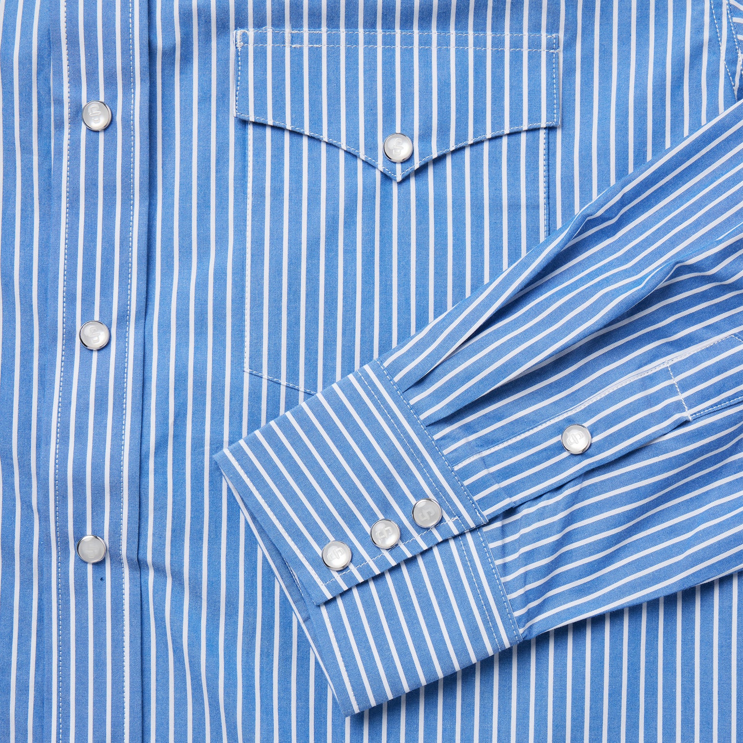 Blue Western Stripe Shirt - Image 5