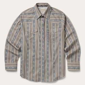 Chevron Stripe Western Shirt