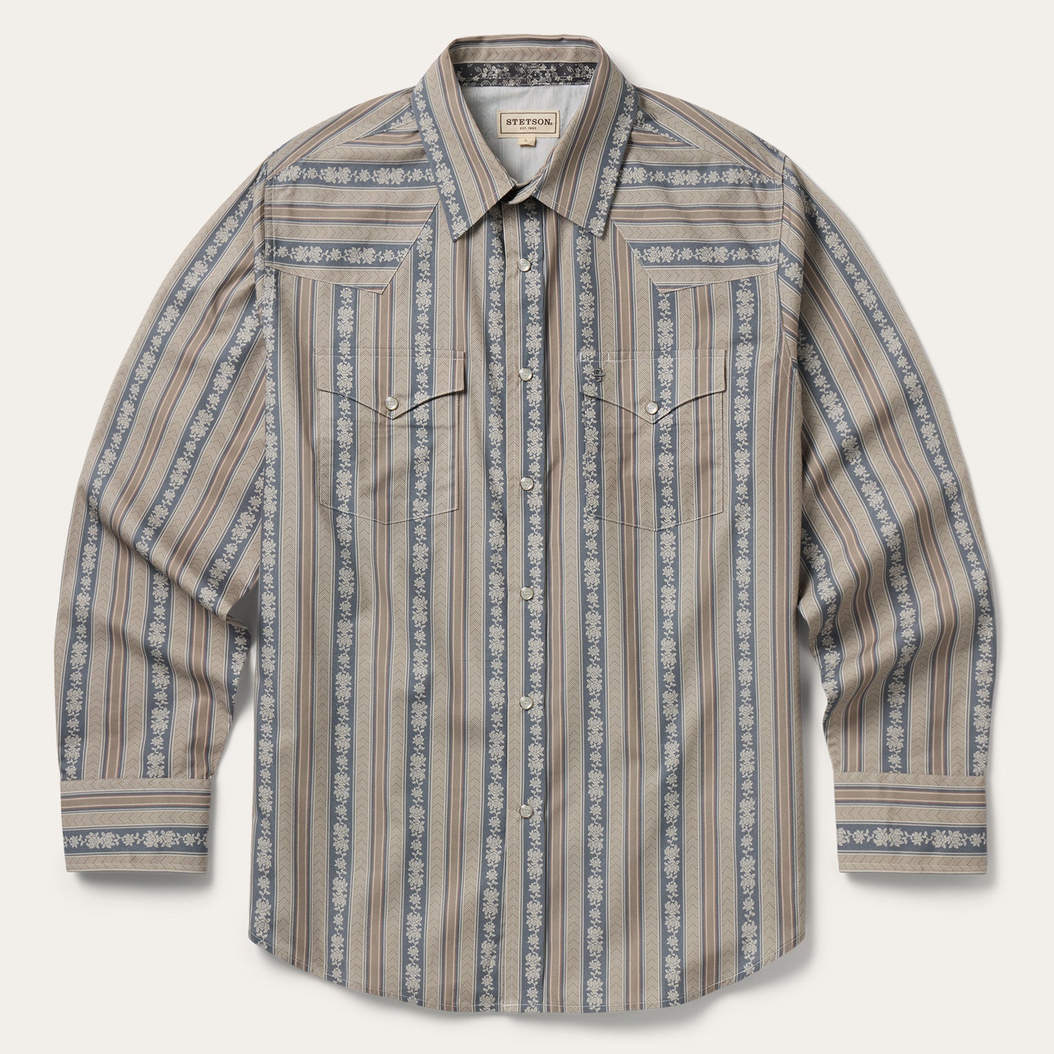 Chevron Stripe Western Shirt