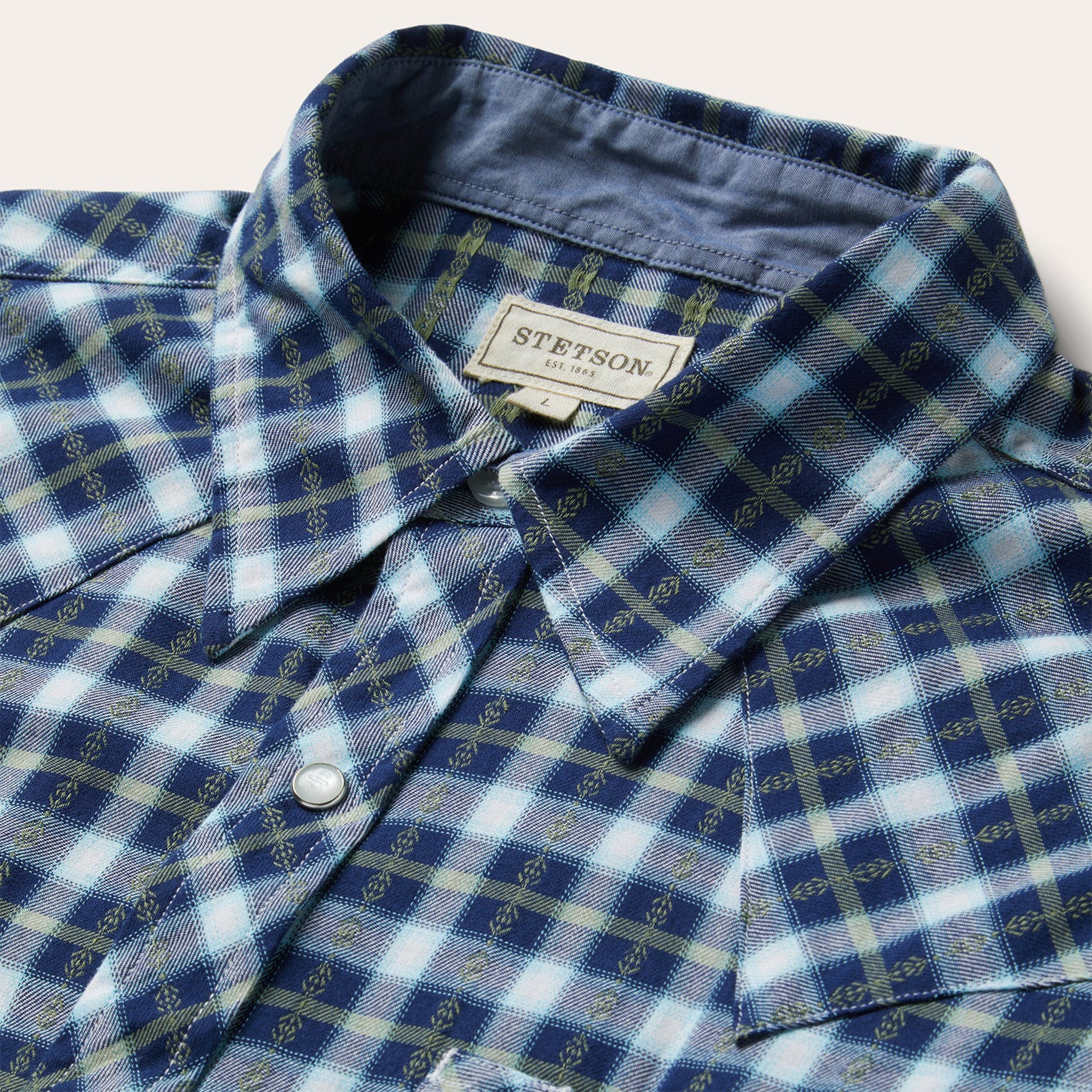 Plaid Twill Dobby Western Shirt - Image 3