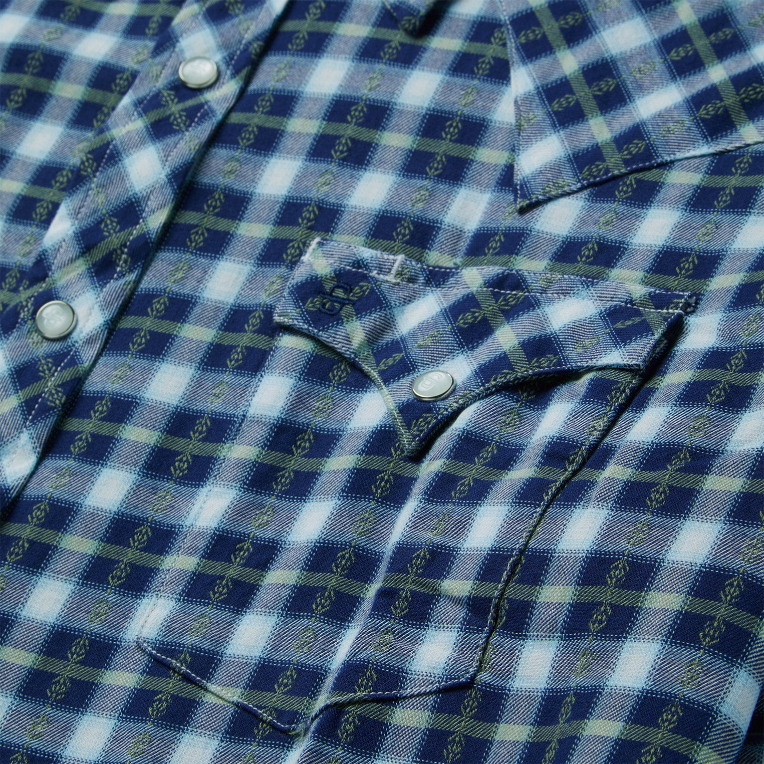 Plaid Twill Dobby Western Shirt - Image 4