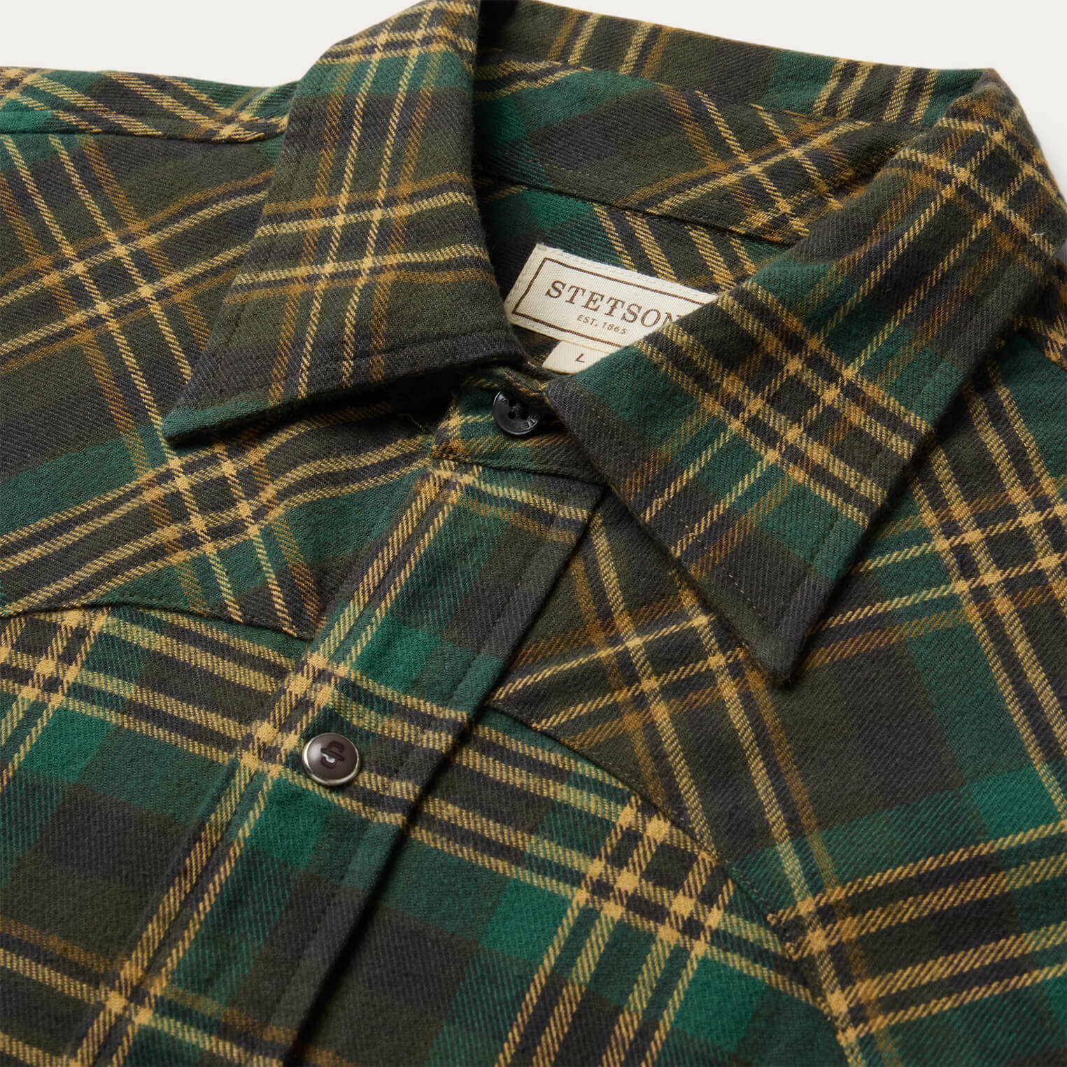 Brushed Flannel Western Shirt - Image 3