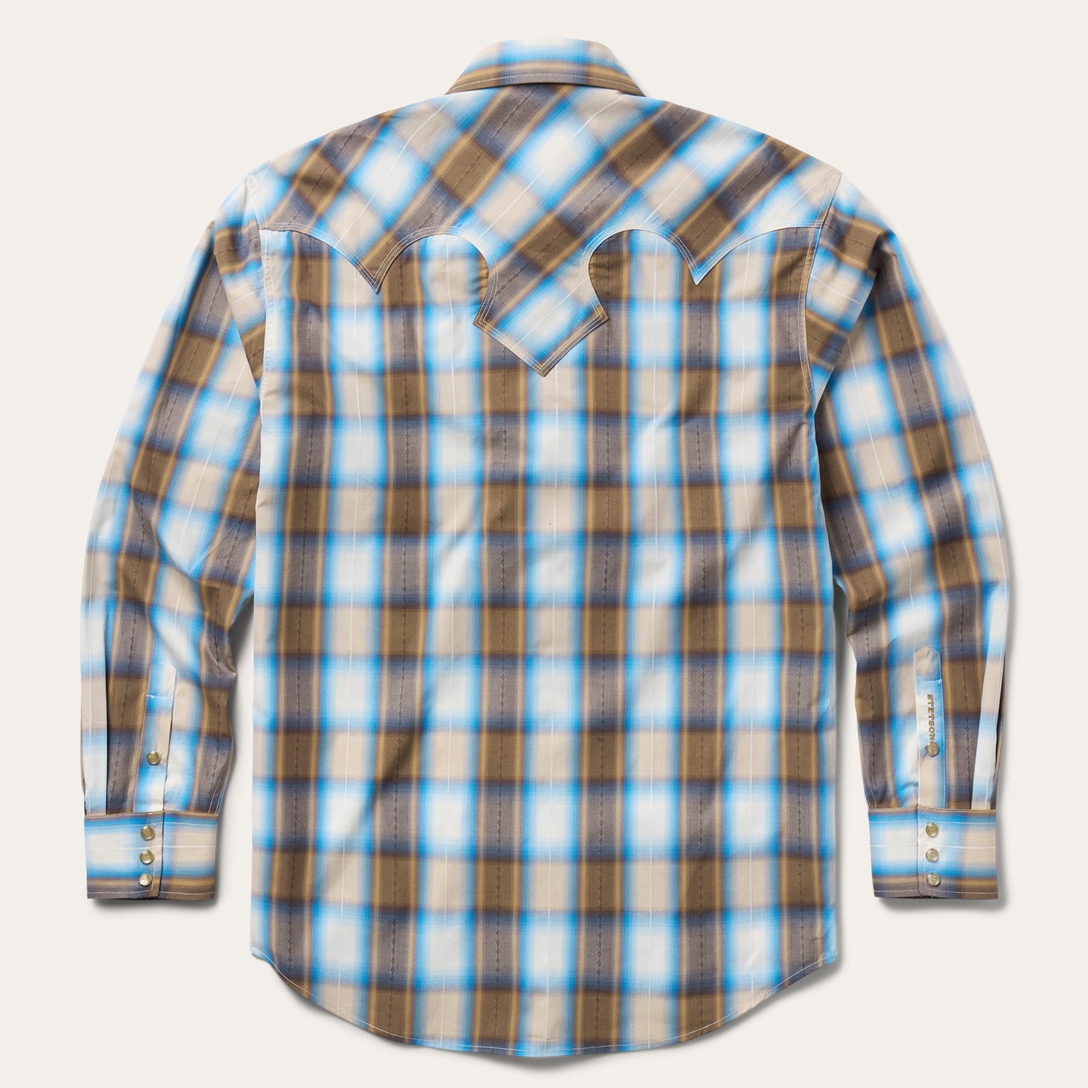Sandalwood Ombre Plaid Western Shirt - Image 2