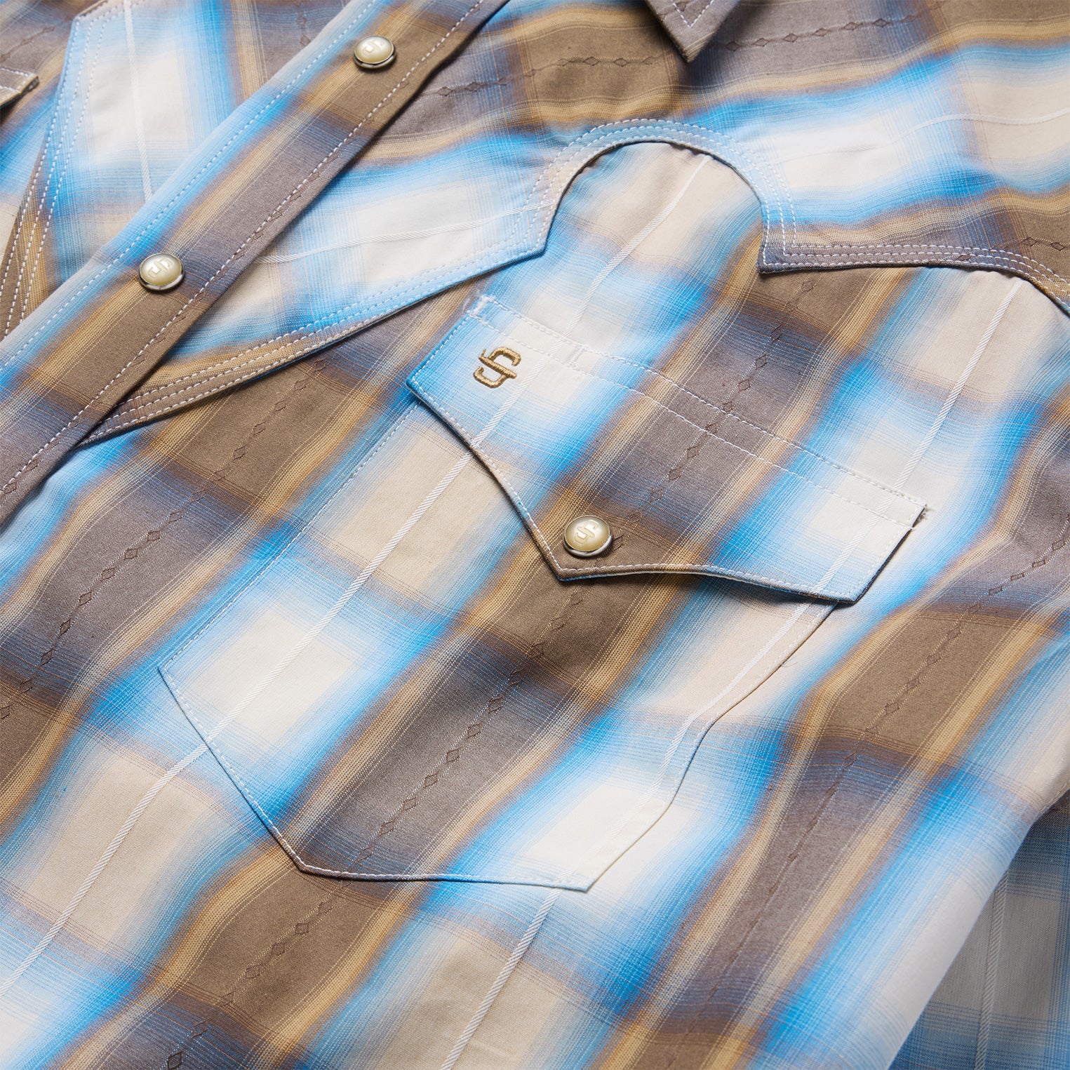Sandalwood Ombre Plaid Western Shirt - Image 4