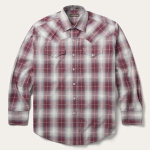 Ombre Plaid Western Shirt
