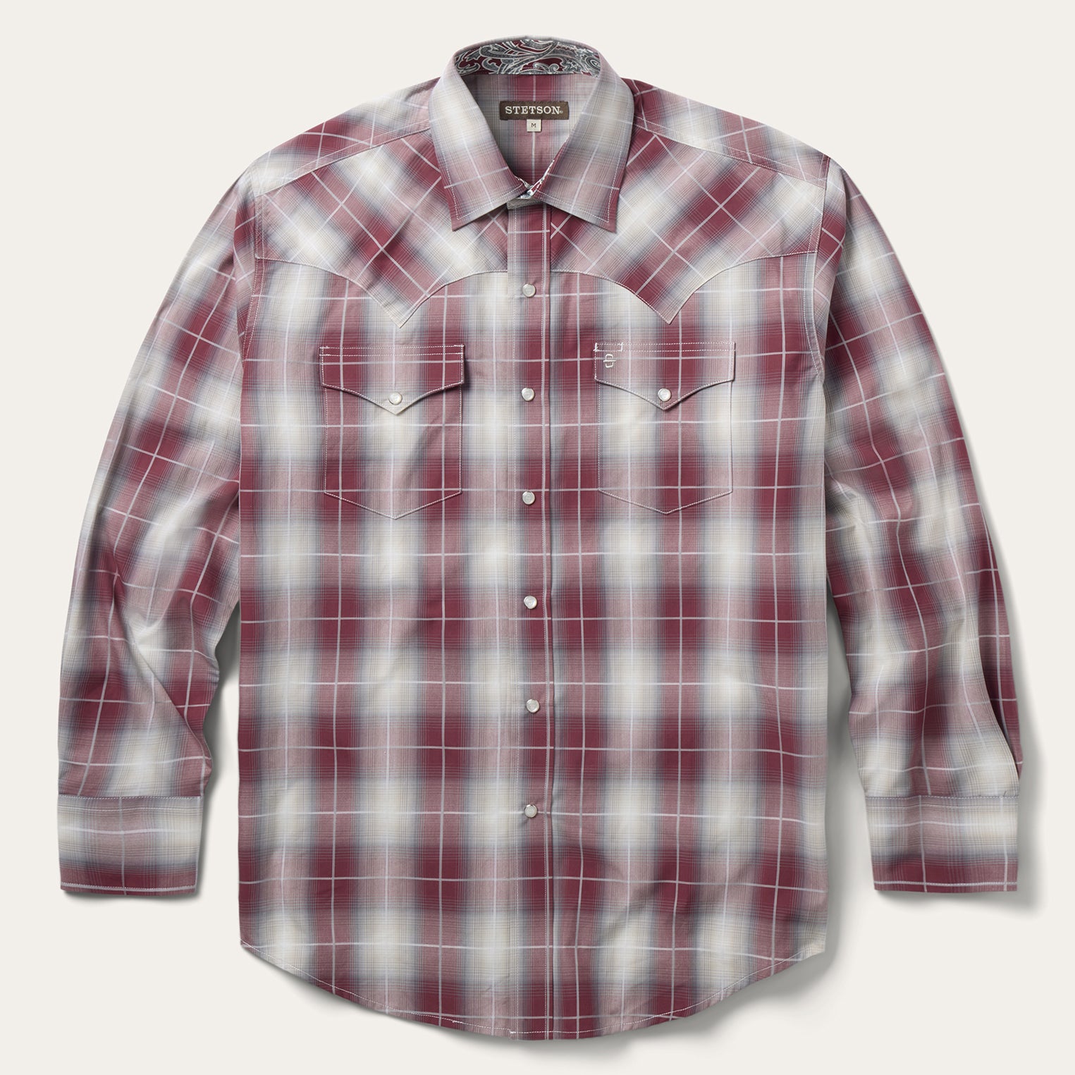 Ombre Plaid Western Shirt